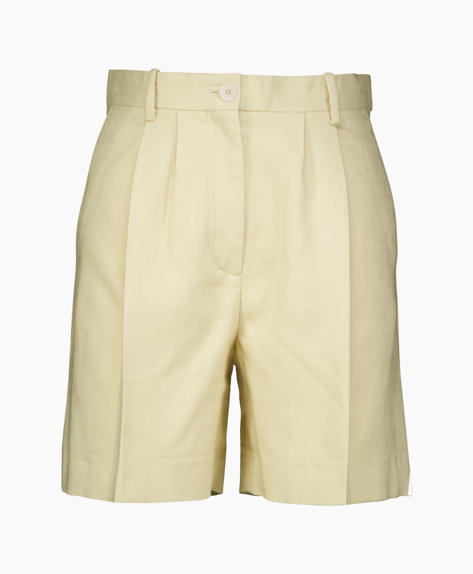 shorts, pants, linen, beige, high-waist
