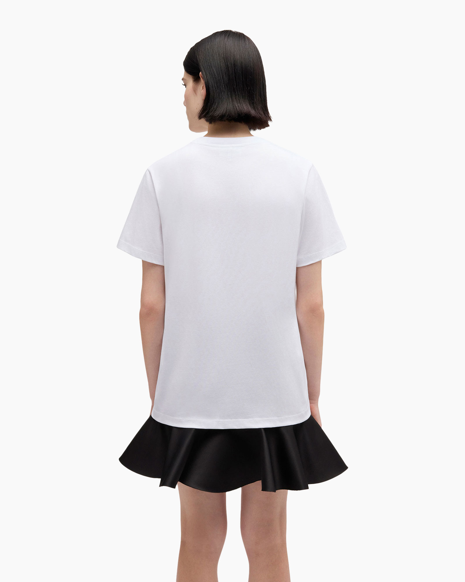 T-shirt Korte Mouw Basic Cotton Jersey Wit