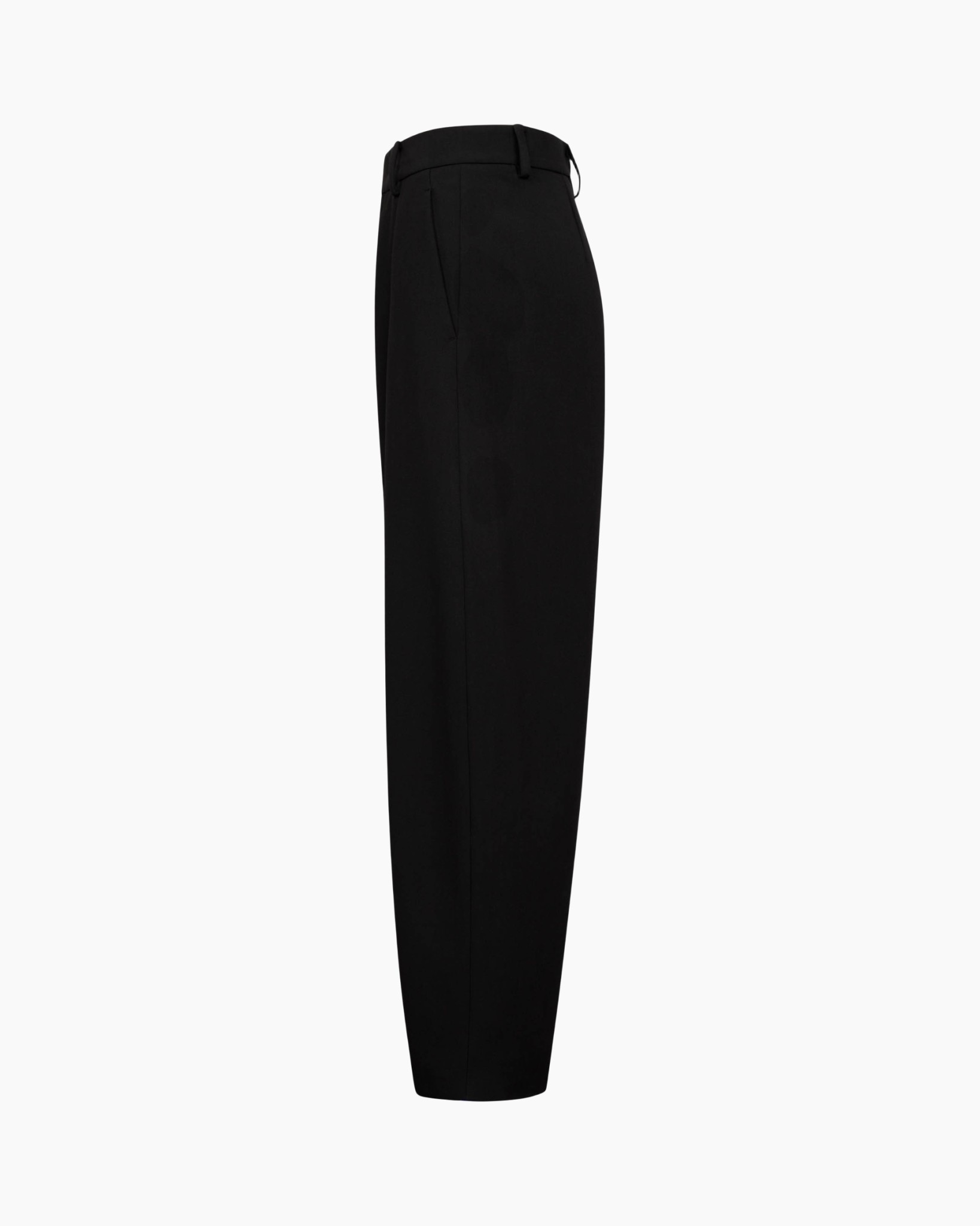 zwart, broek, broekspijp, rechte pasvorm, taille