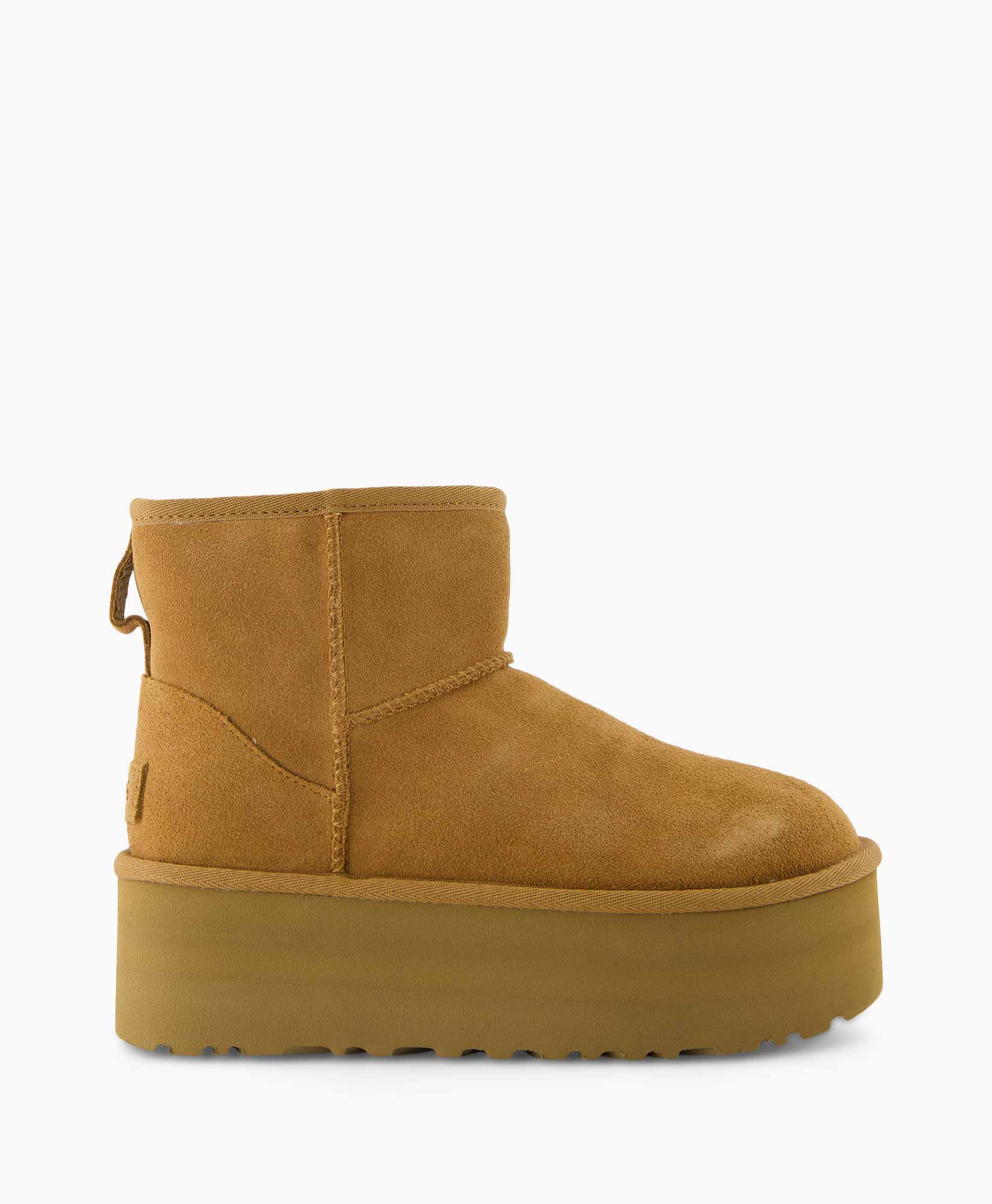 Ugg Enkellaars Classic Mini Platform Cognac