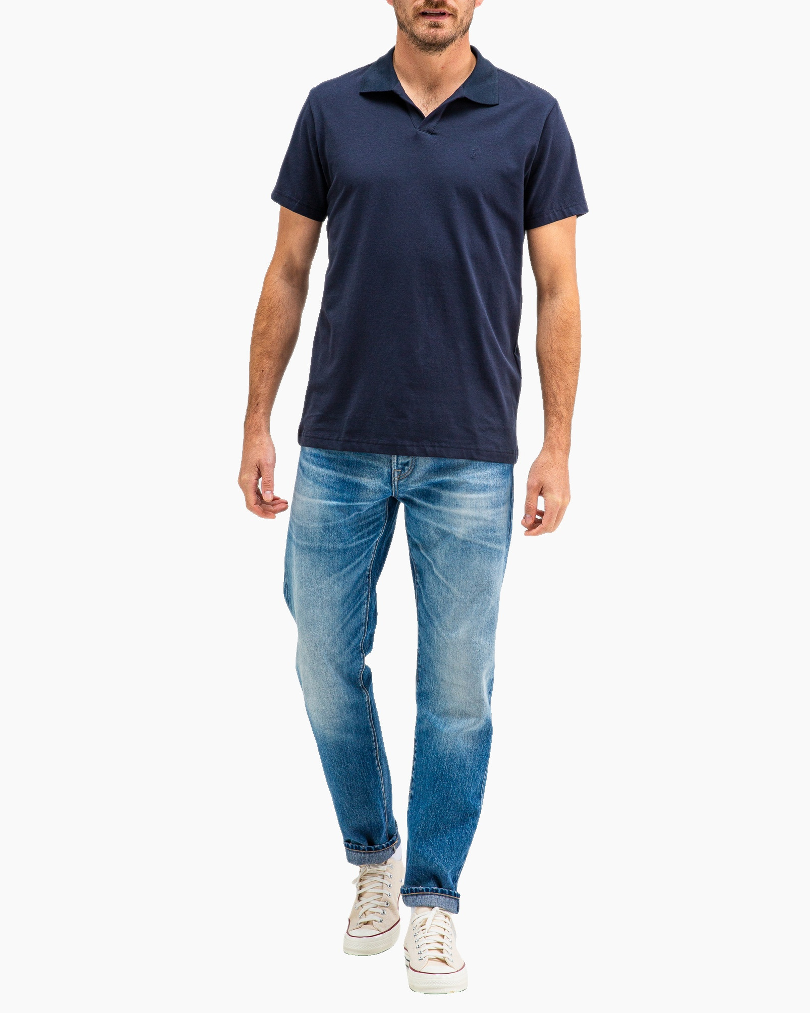 Polo Alain Jersey Blauw Polo Alain Jersey Blauw