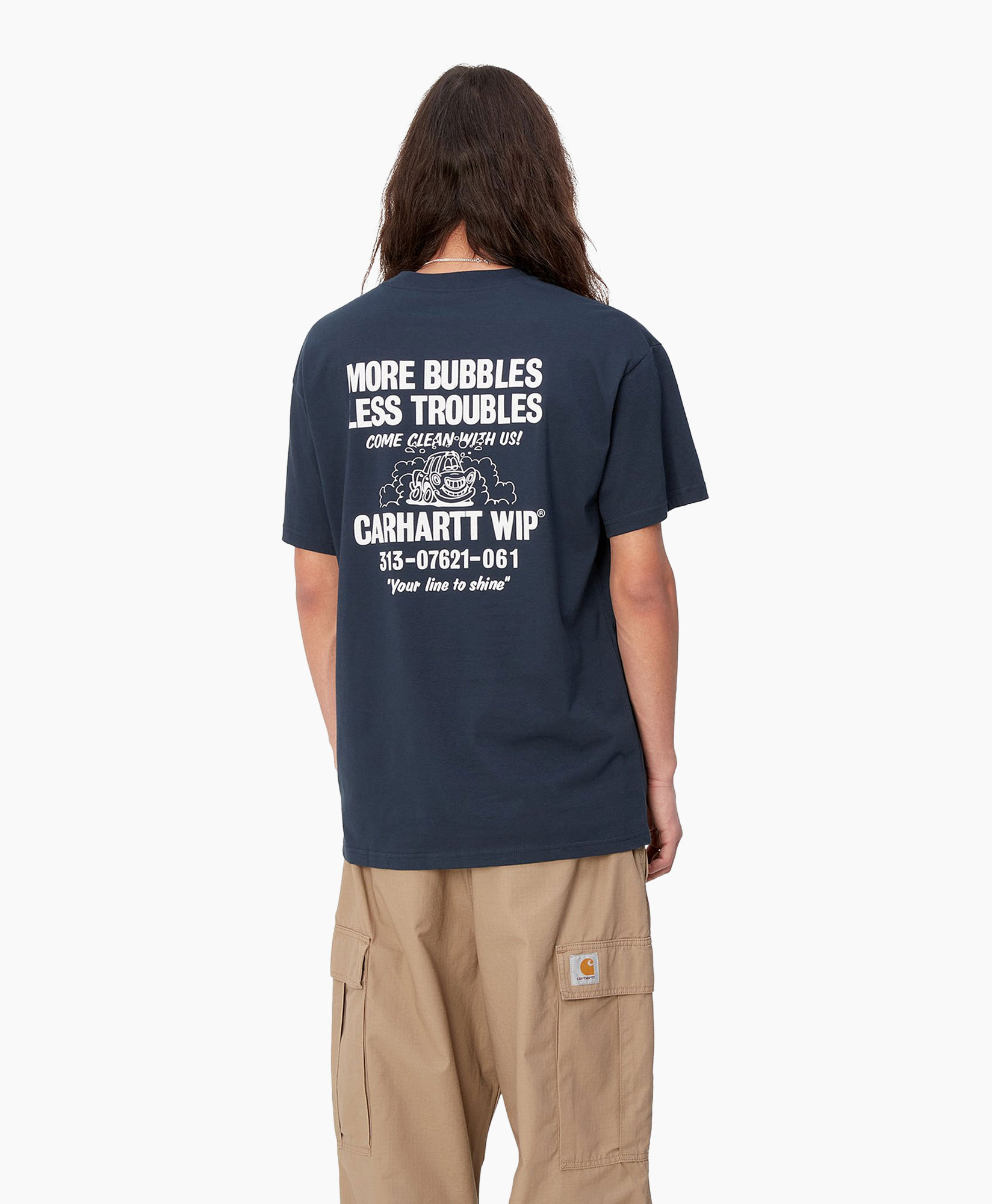 T-shirt Korte Mouw S/s Less Troubles Blauw