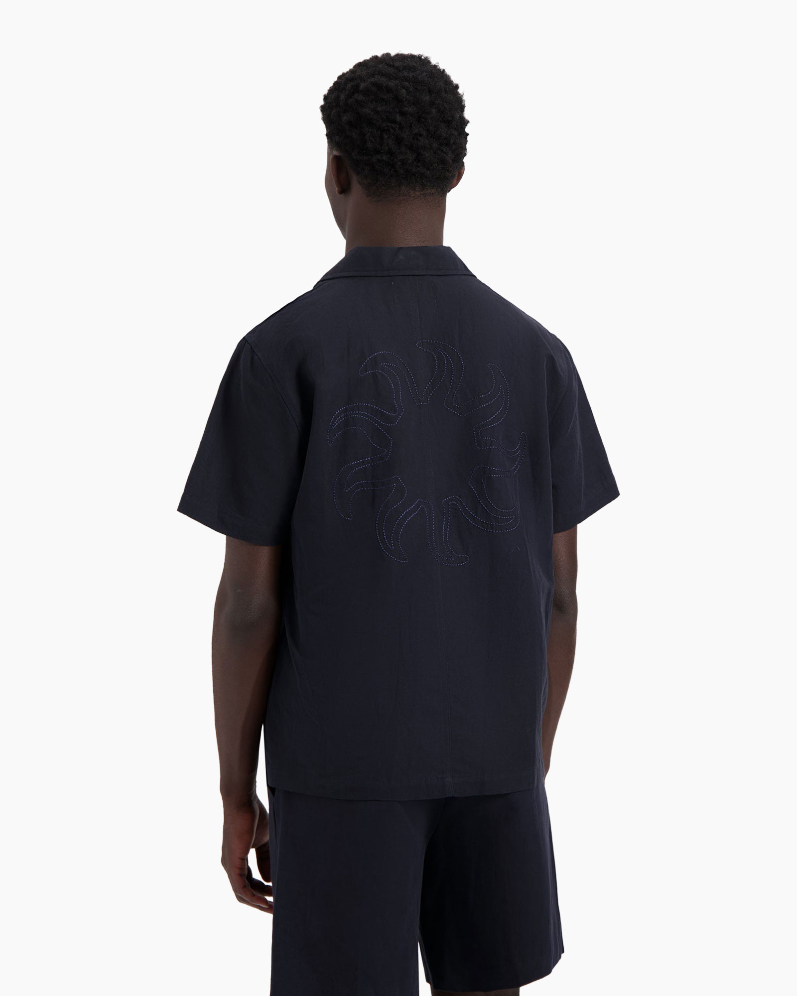 Overhemd Sun Linen Ss Donker Blauw