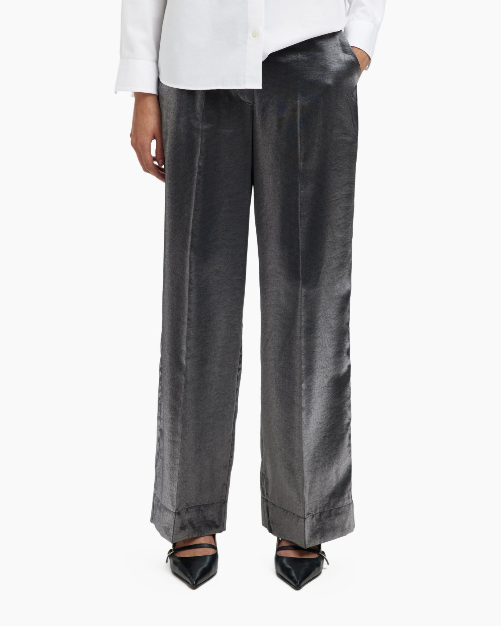 Broek Margot Mw Wide Pant B Zwart