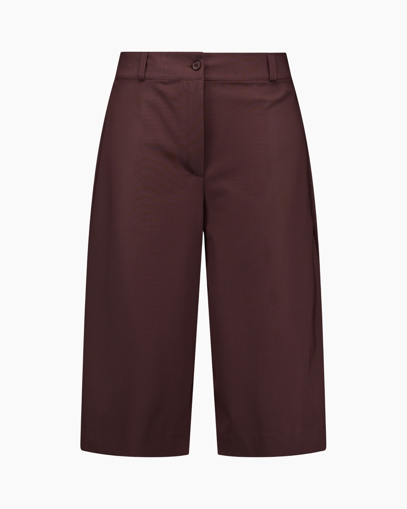 shorts, culottes, burgundy, hoog taille, tot knie