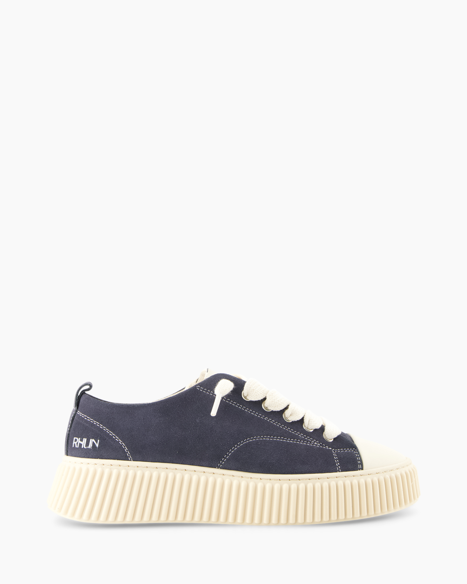 sneaker, canvas, blau, platform, crème zool