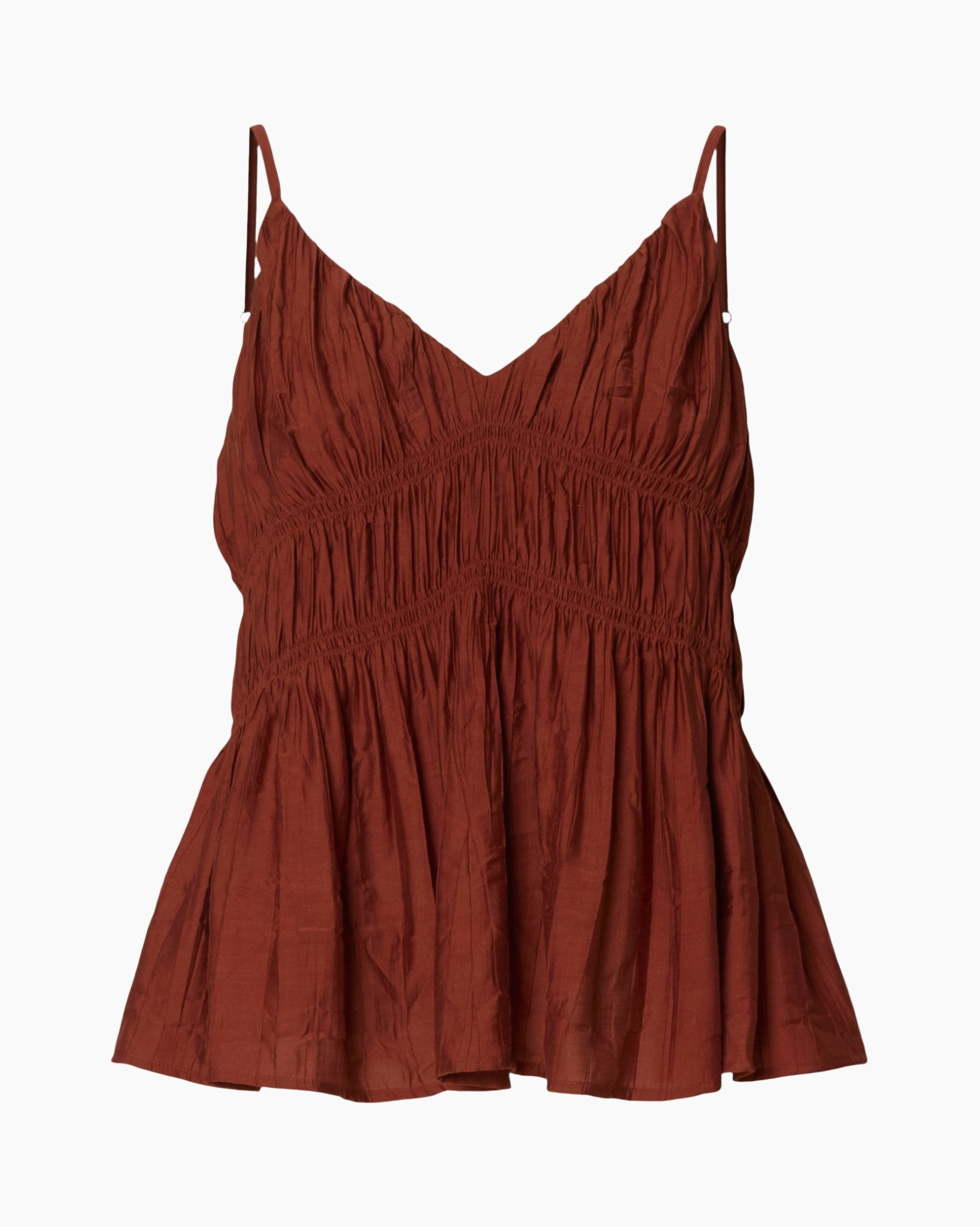 tanktop, zomerjurk, roodbruin, spaghettibandjes, geteilde jurk