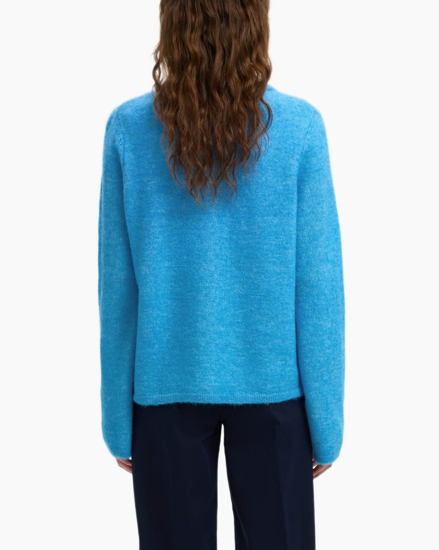 Vest Lulu New Ls Knit Cardigan Noos Blauw