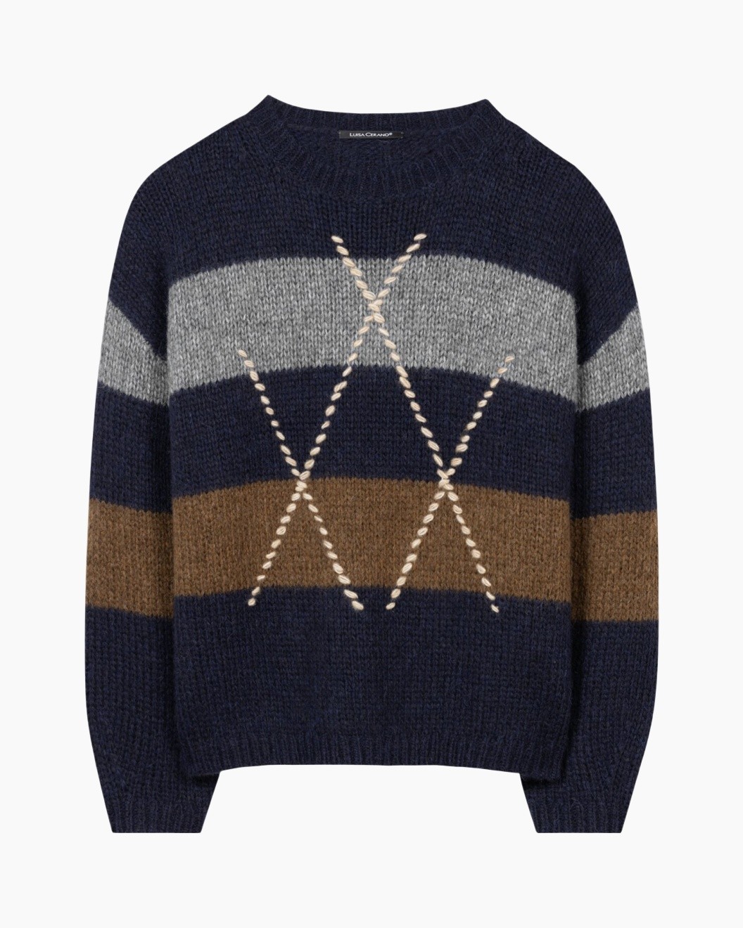 trui, breiwerk, pullover, gestreept, argyle patroon