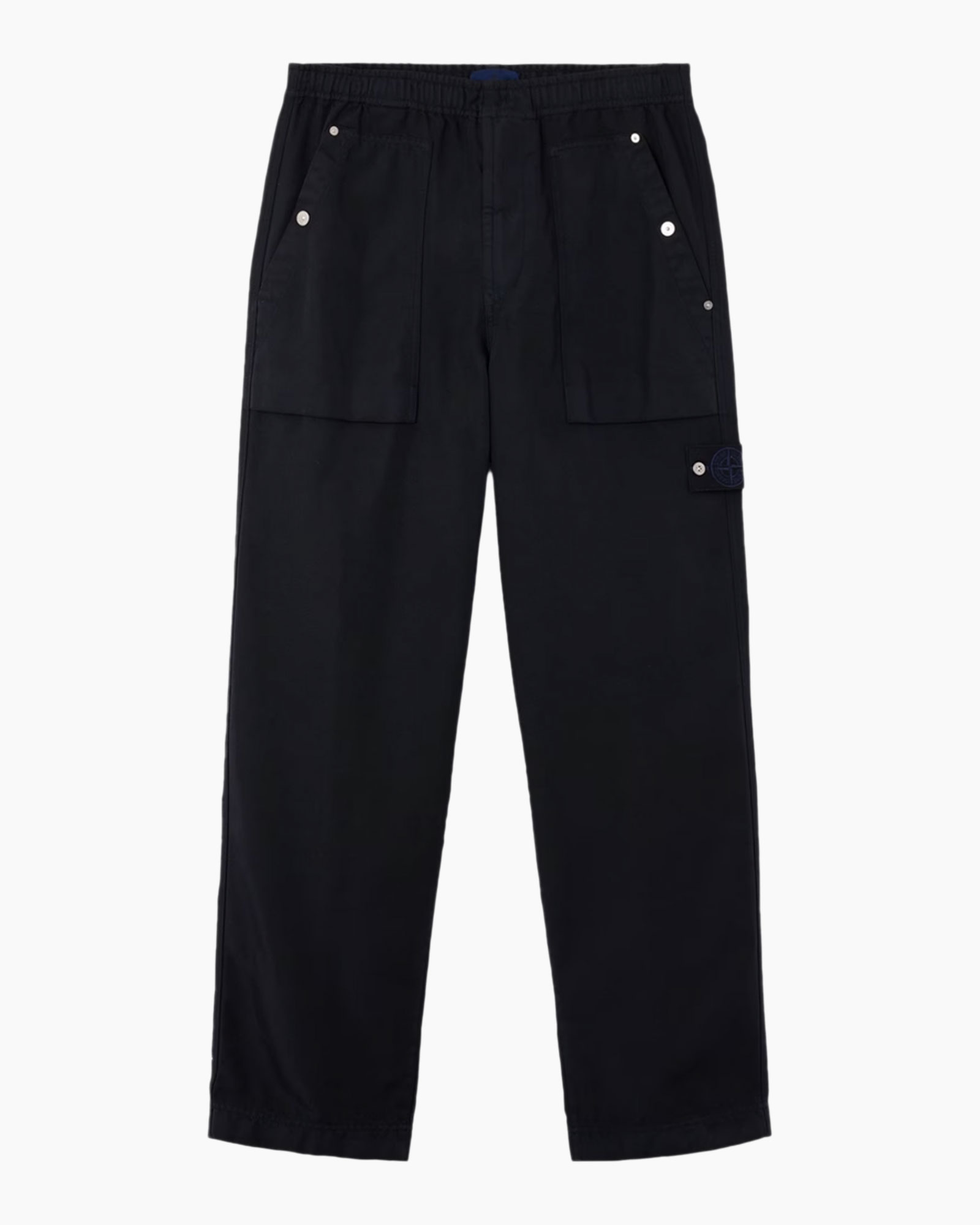 broek, cargo, zakken, touwriem, zwart