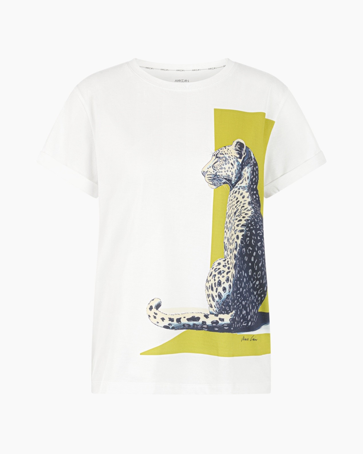 t-shirt, grafisch, leeuw, korte mouw, wit