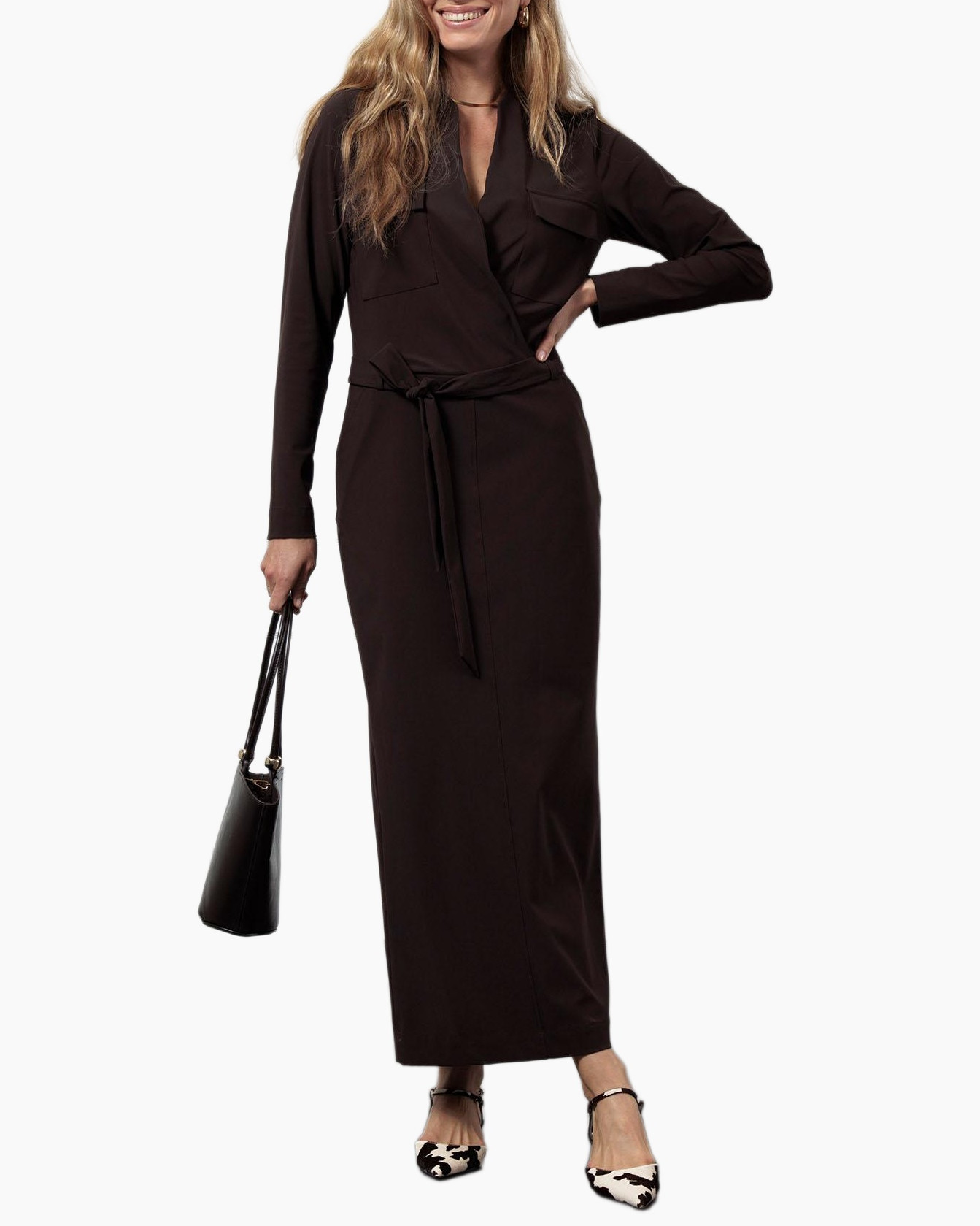 Jurk Jette Cargo Dress Donker Bruin