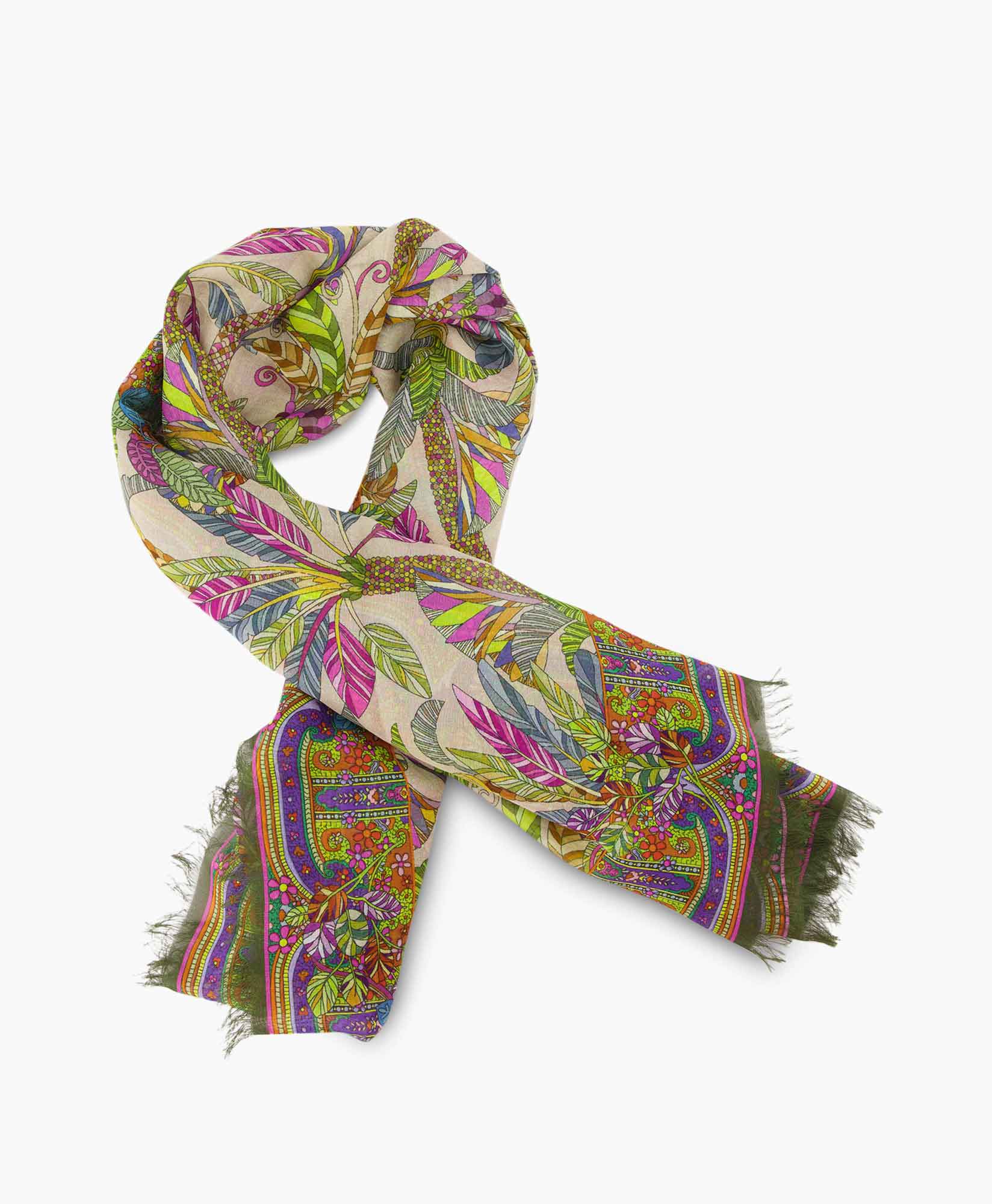 Riani Sjaal 339220-9550 Groen dessin
