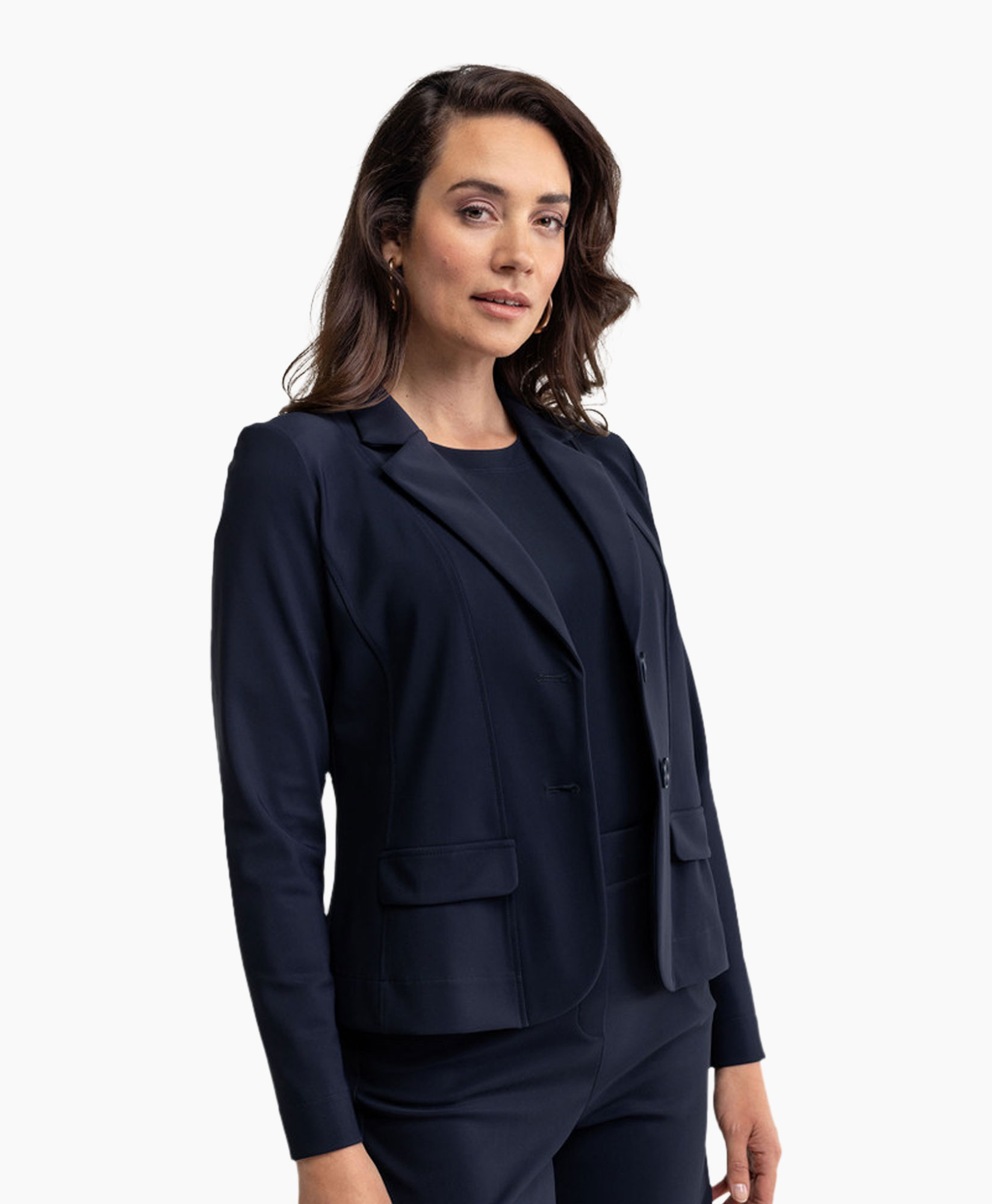 Blazer Bright Bonded Donker Blauw