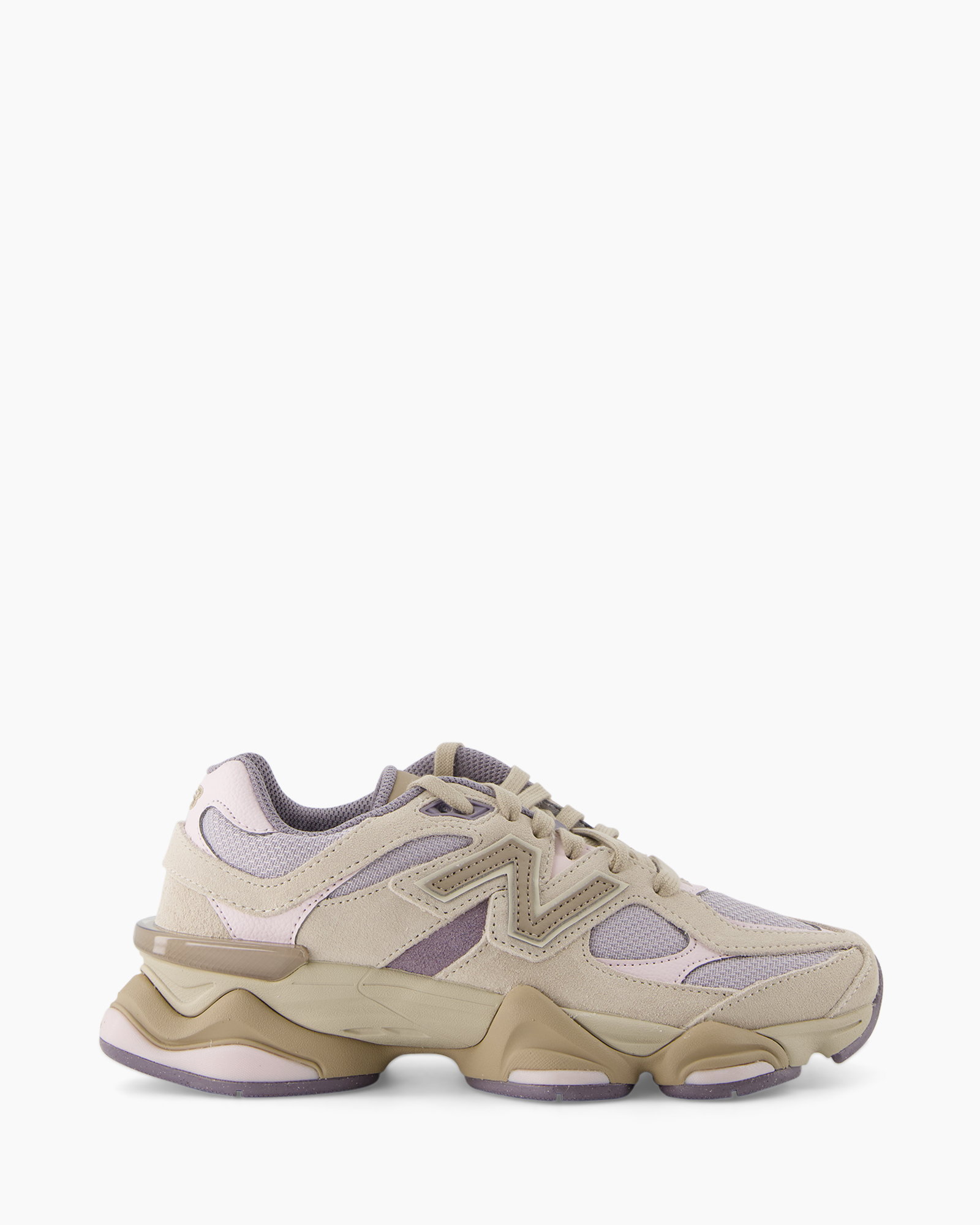 sneaker, sportschoen, mesh, suede, beige lilac