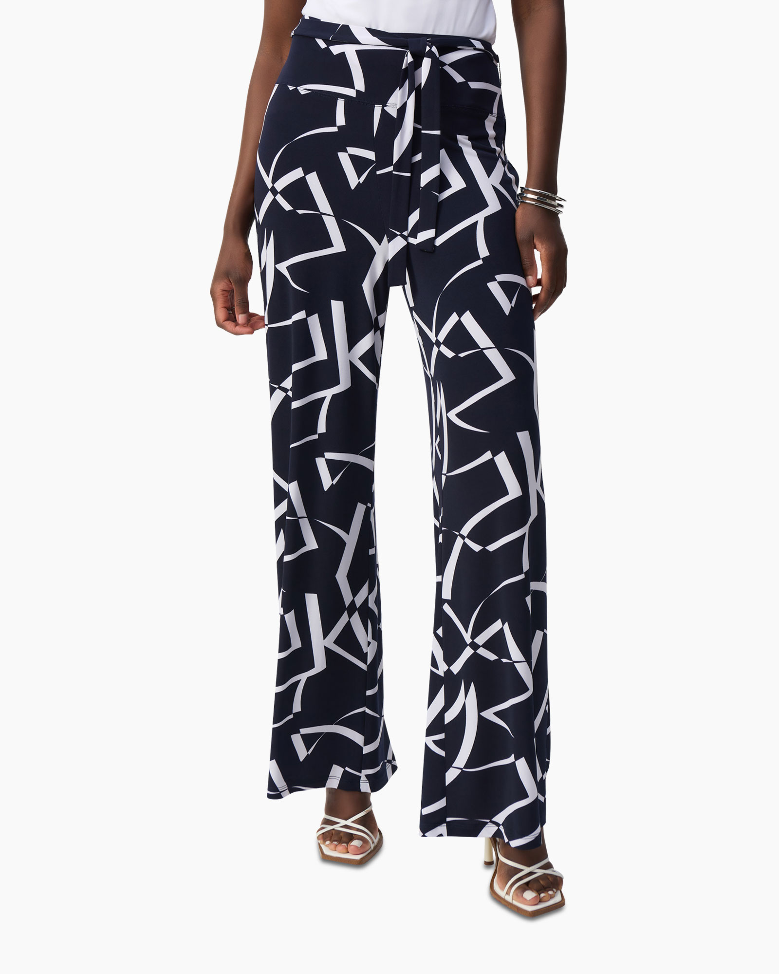 Pantalon Print Donker Blauw