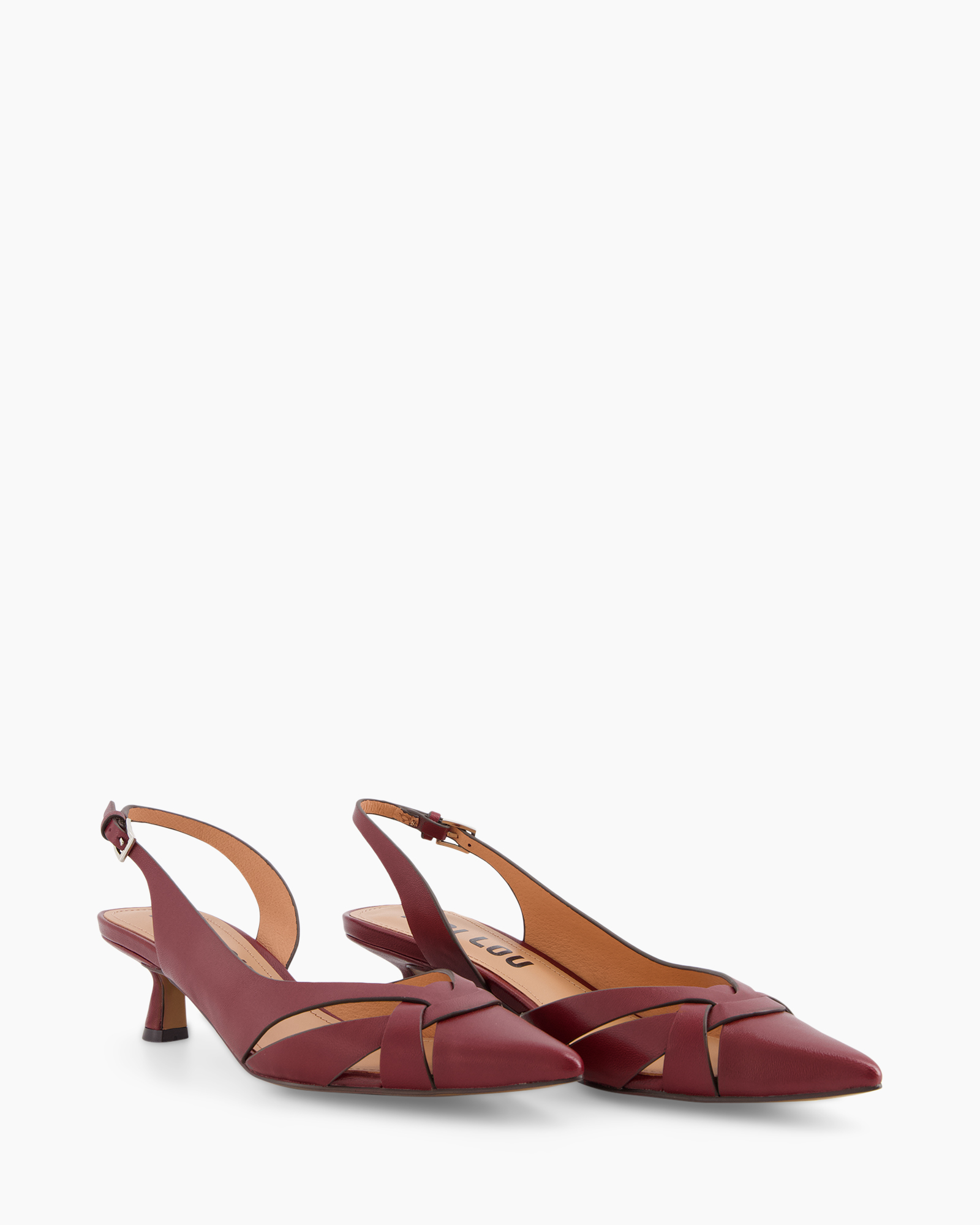 damesschoenen, sandalen, neus-klem, crisscrossriemen, bordeaux