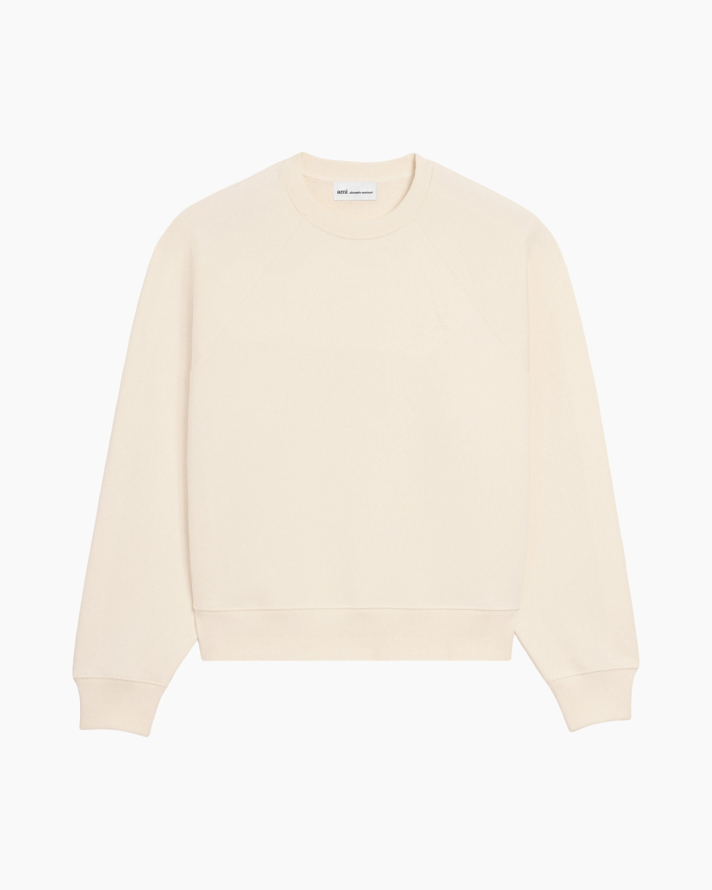 sweatshirt, crew neck, long sleeves, beige, solid color
