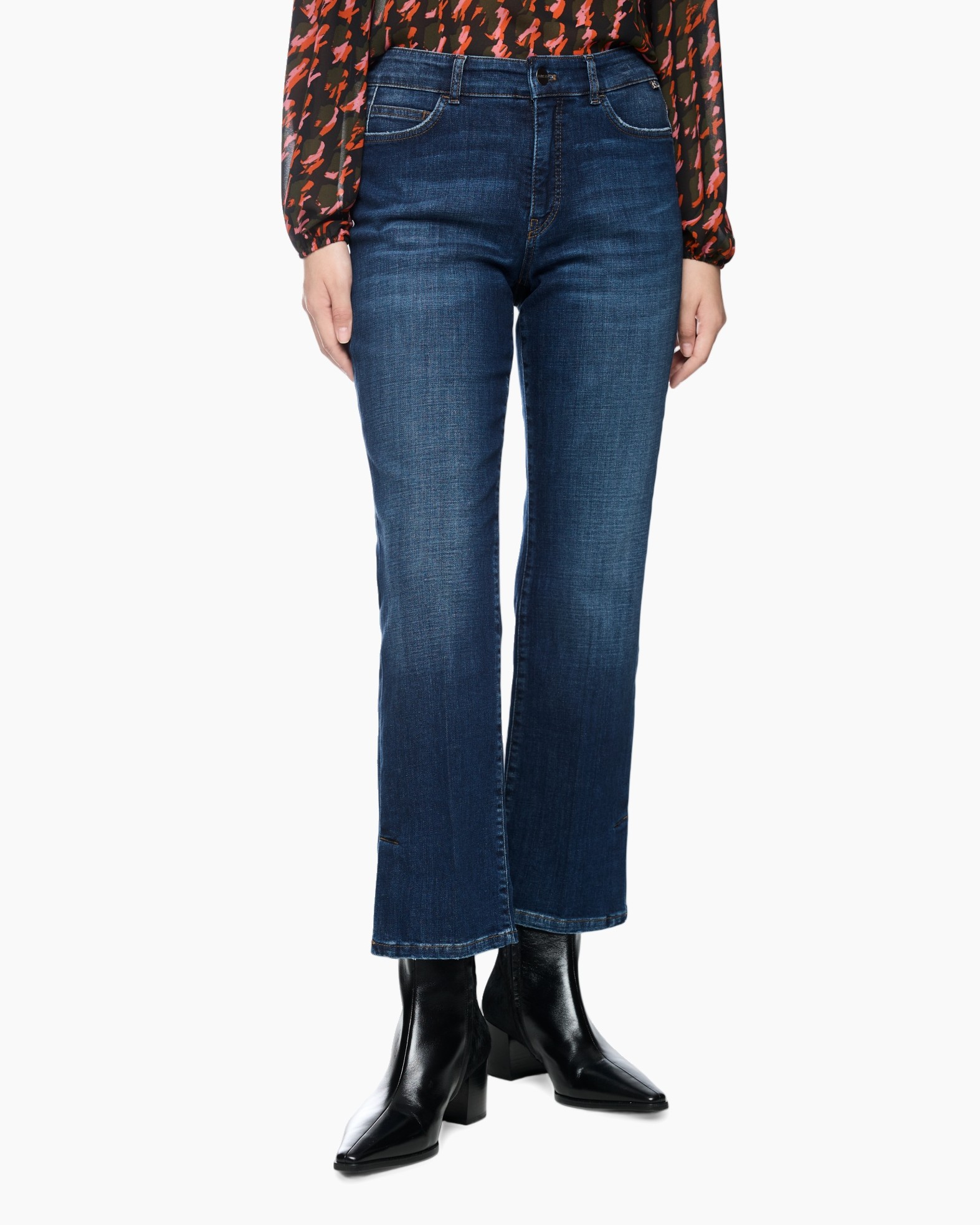 jeans, flare, mid-rise, denim, blauw
