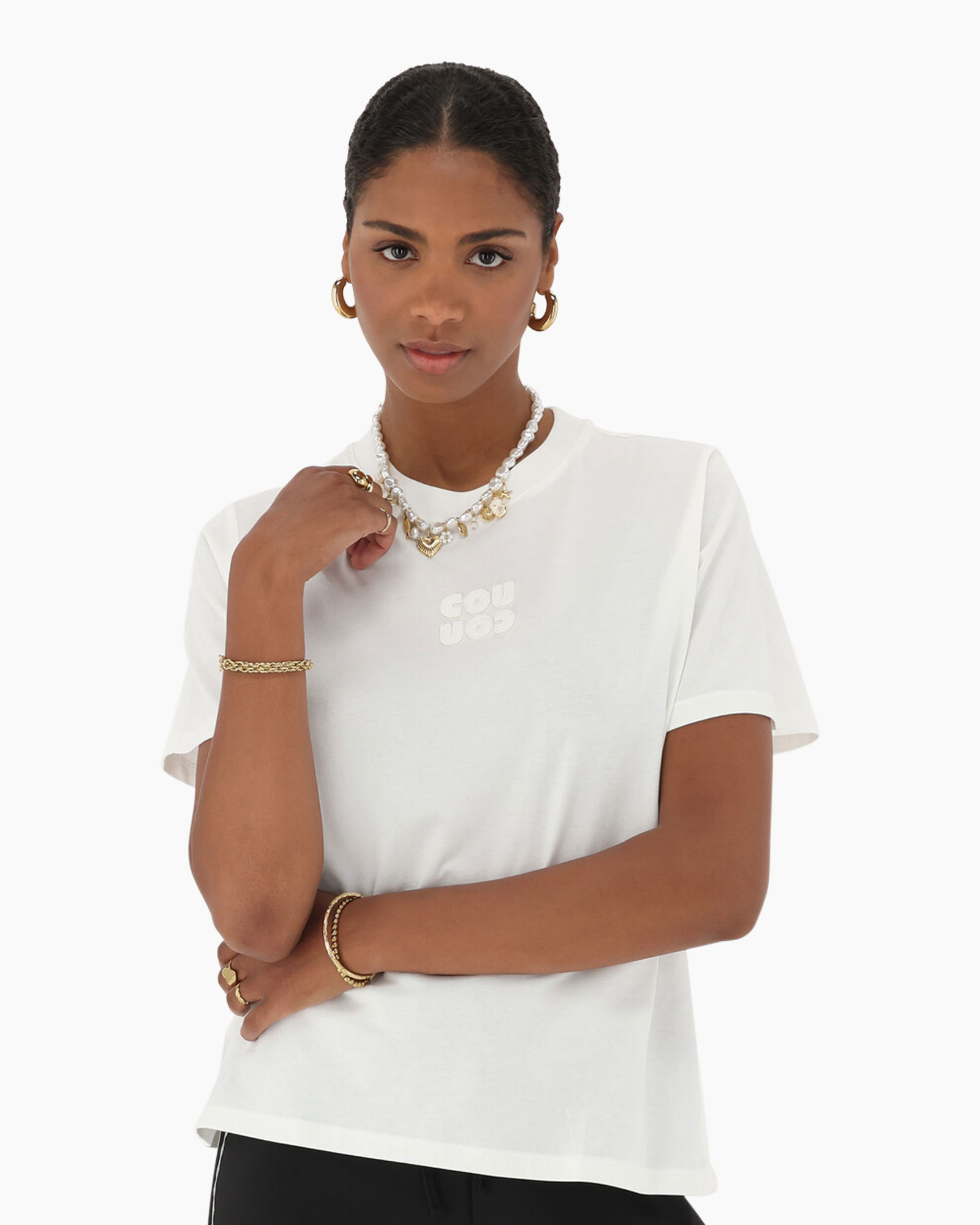 T-shirt Coucou Patch Tee Wit