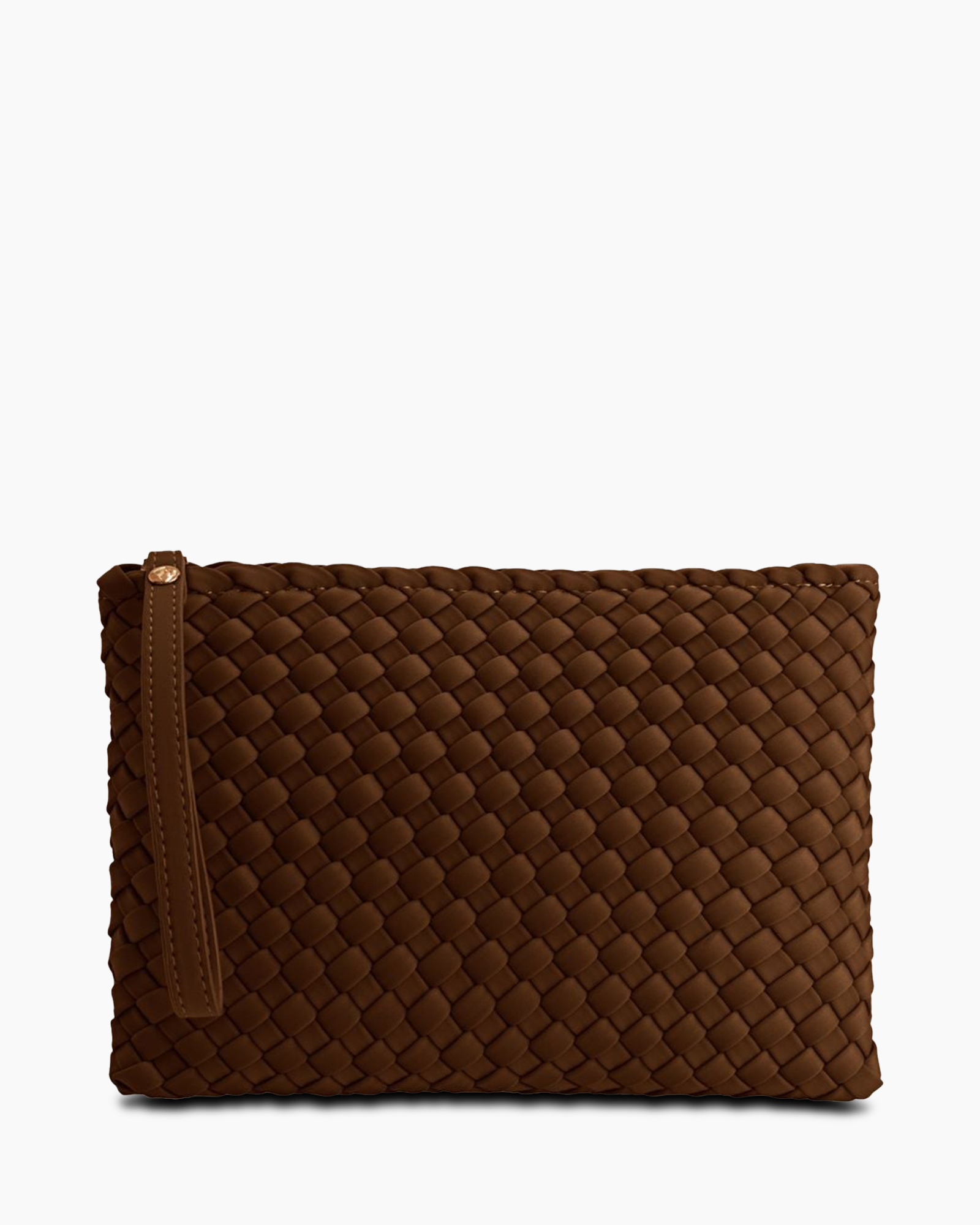 wallet, brown, woven, clutch, zipper