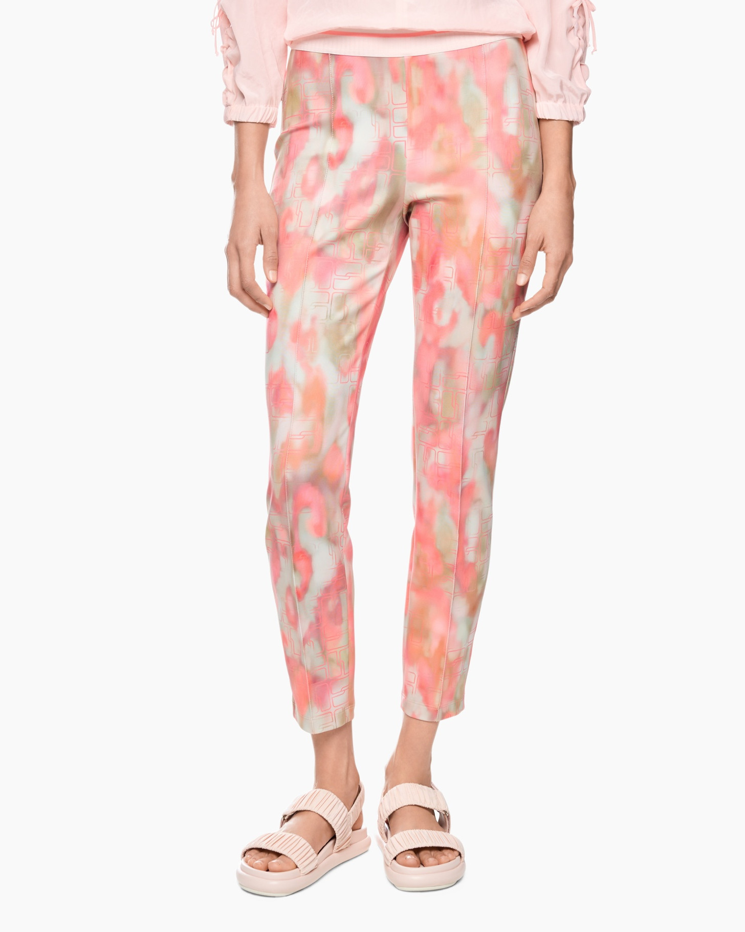 broek, tie-dye, pastel, casual, enkellengte