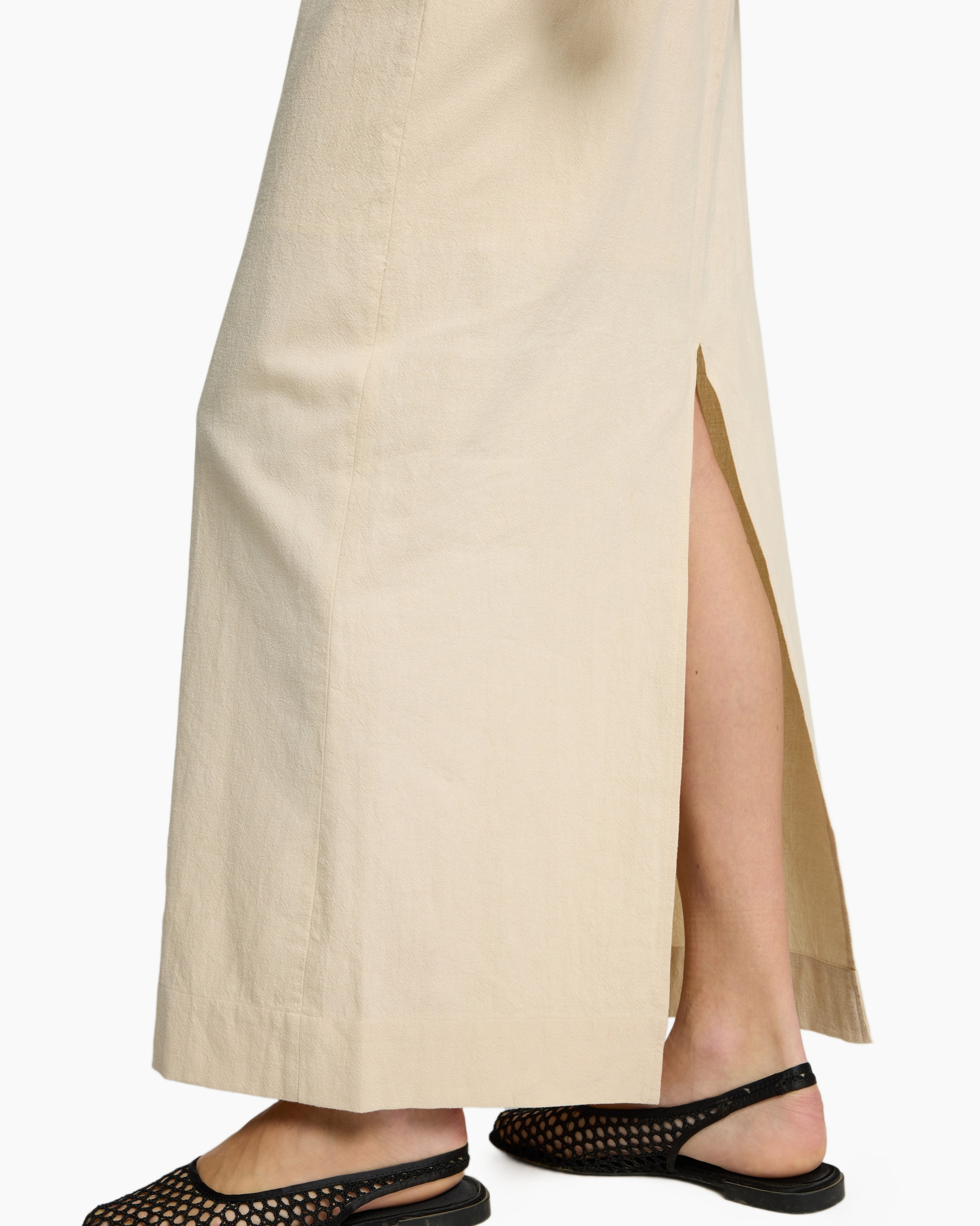 Rok Iluna Hw Ankle Slit Skirt B Zand
