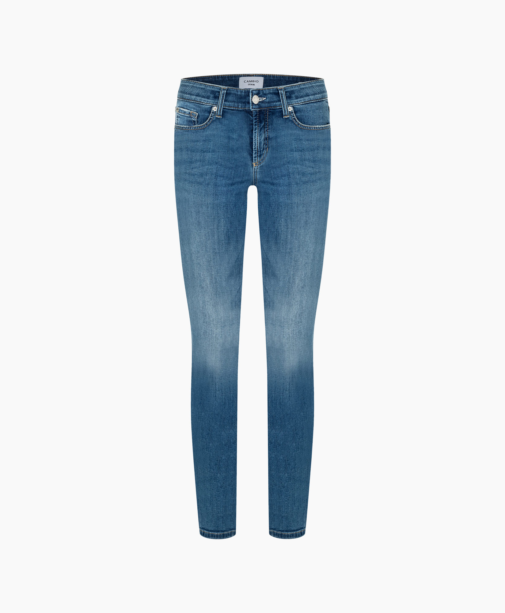 Jeans Piper Authentic Highrise Superstretch midden blauw