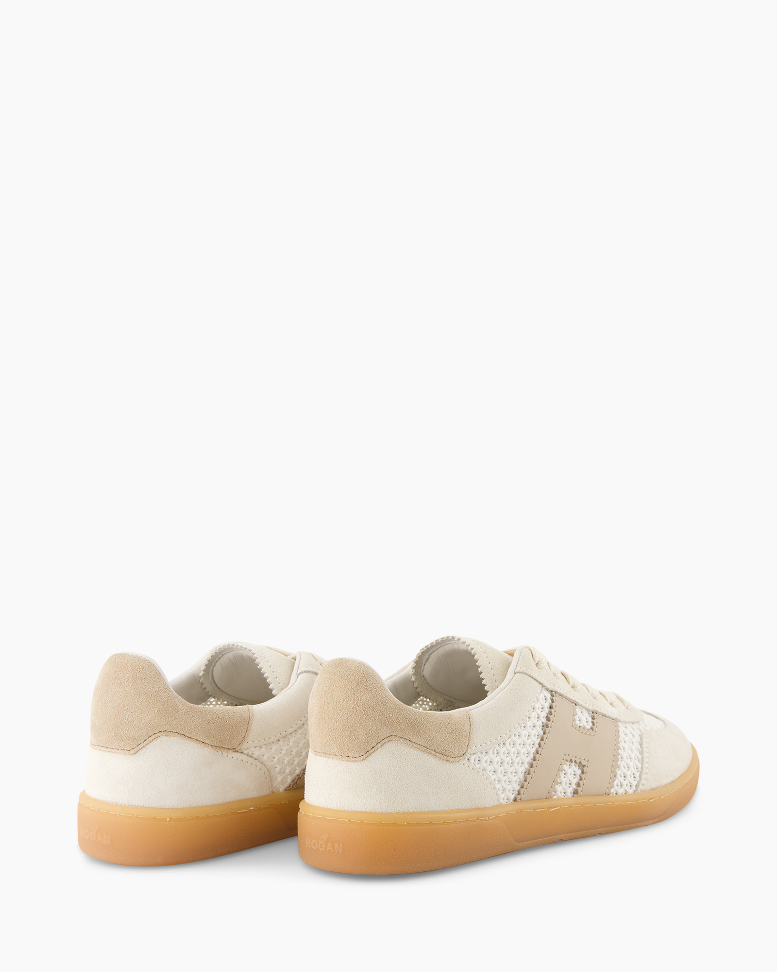 mesh, suede, low-top, beige, gum sole