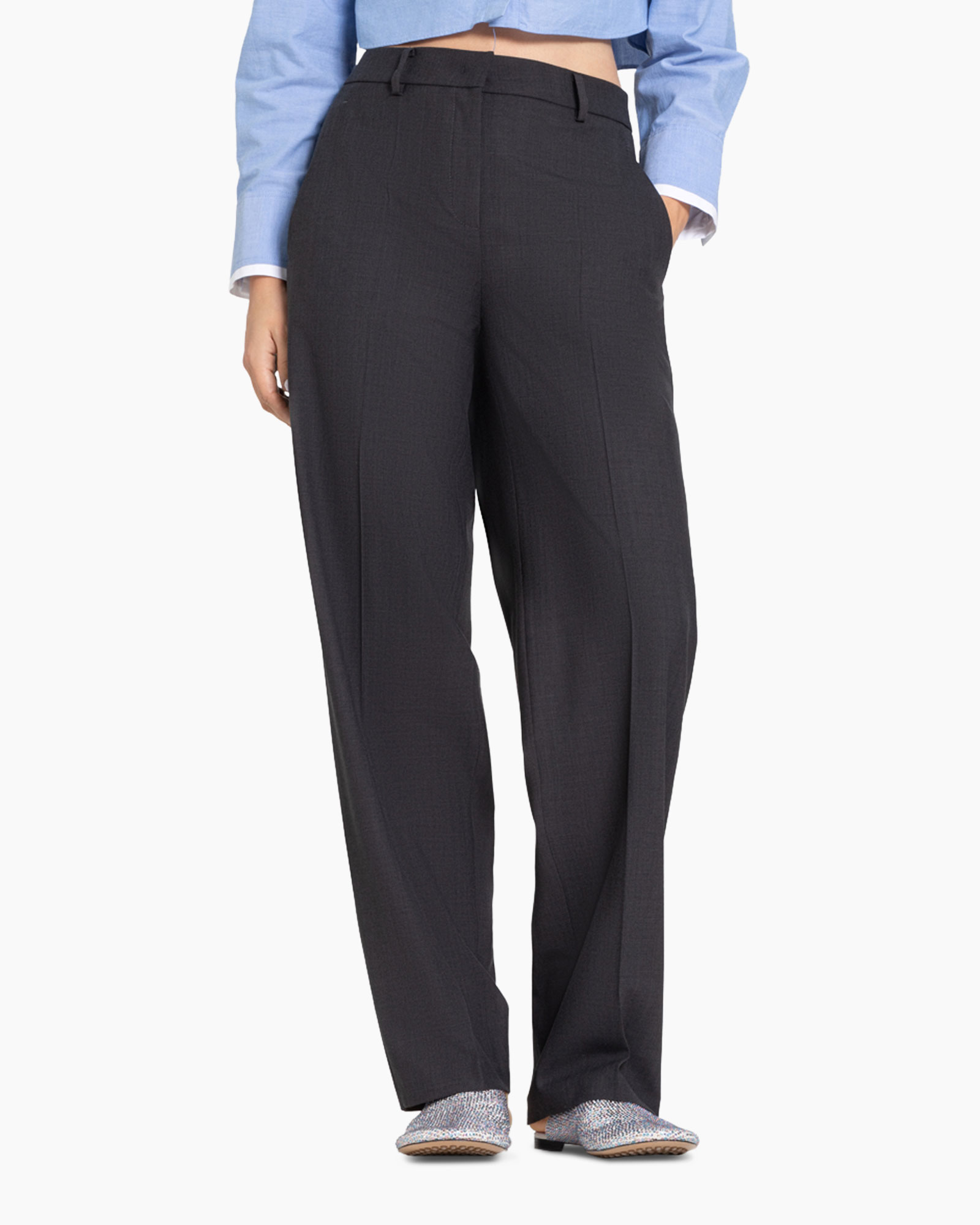 Pantalon Glam Slouch Donker Blauw