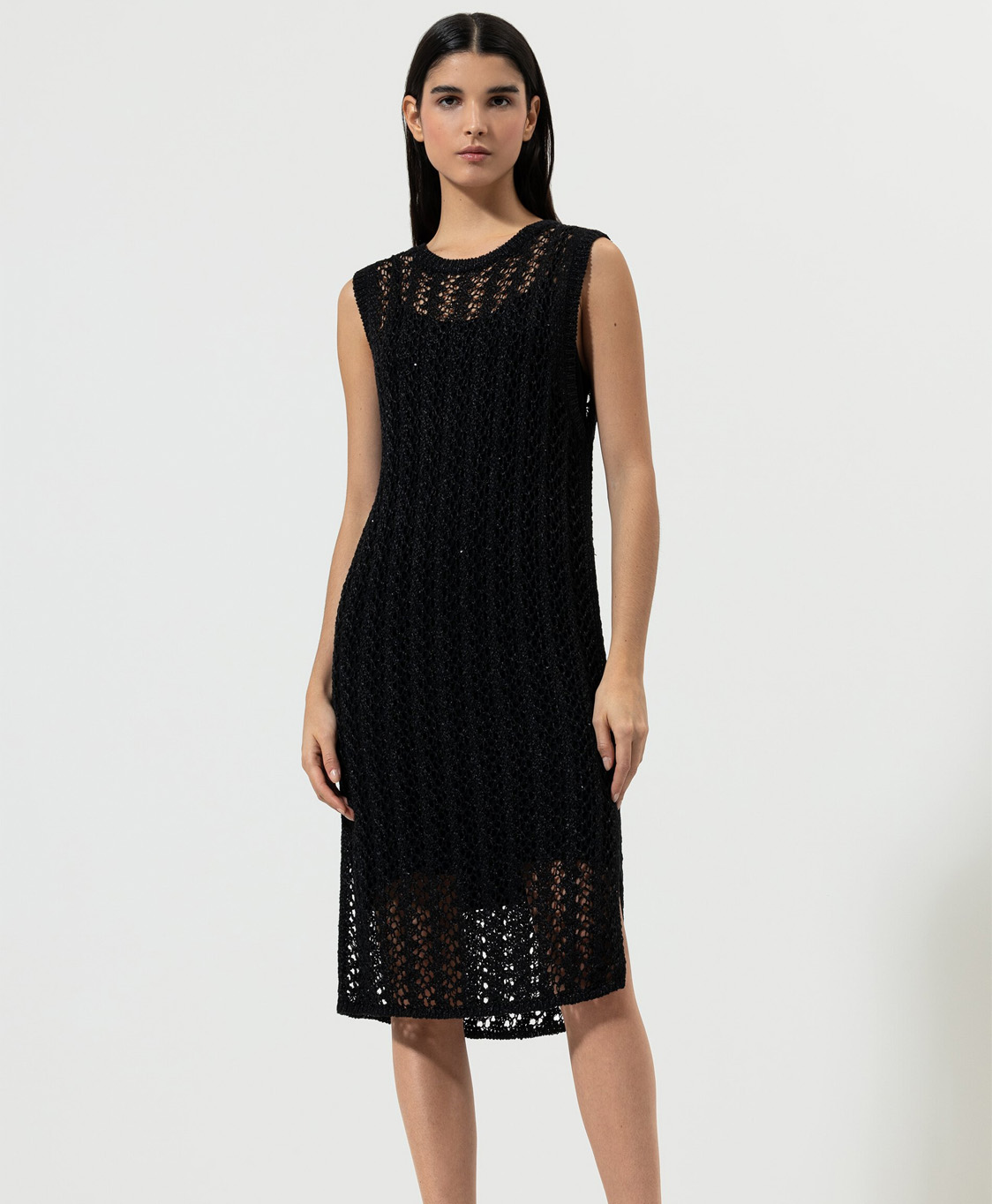 Luisa Cerano Jurk 778405/5894-0 Zwart dessin