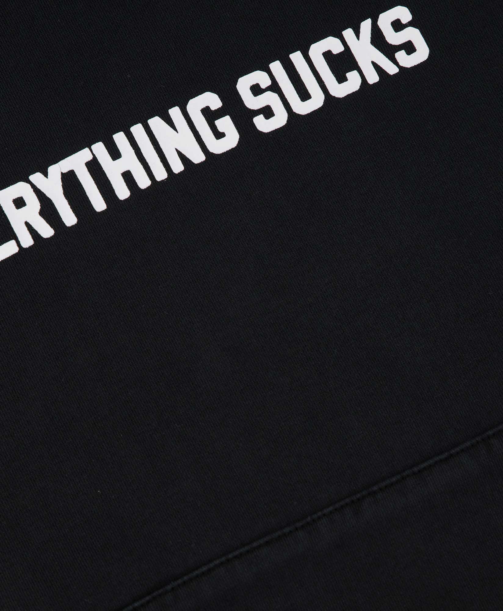 Flaneur Homme Hoodie Everything Sucks Vintage Spra Zwart