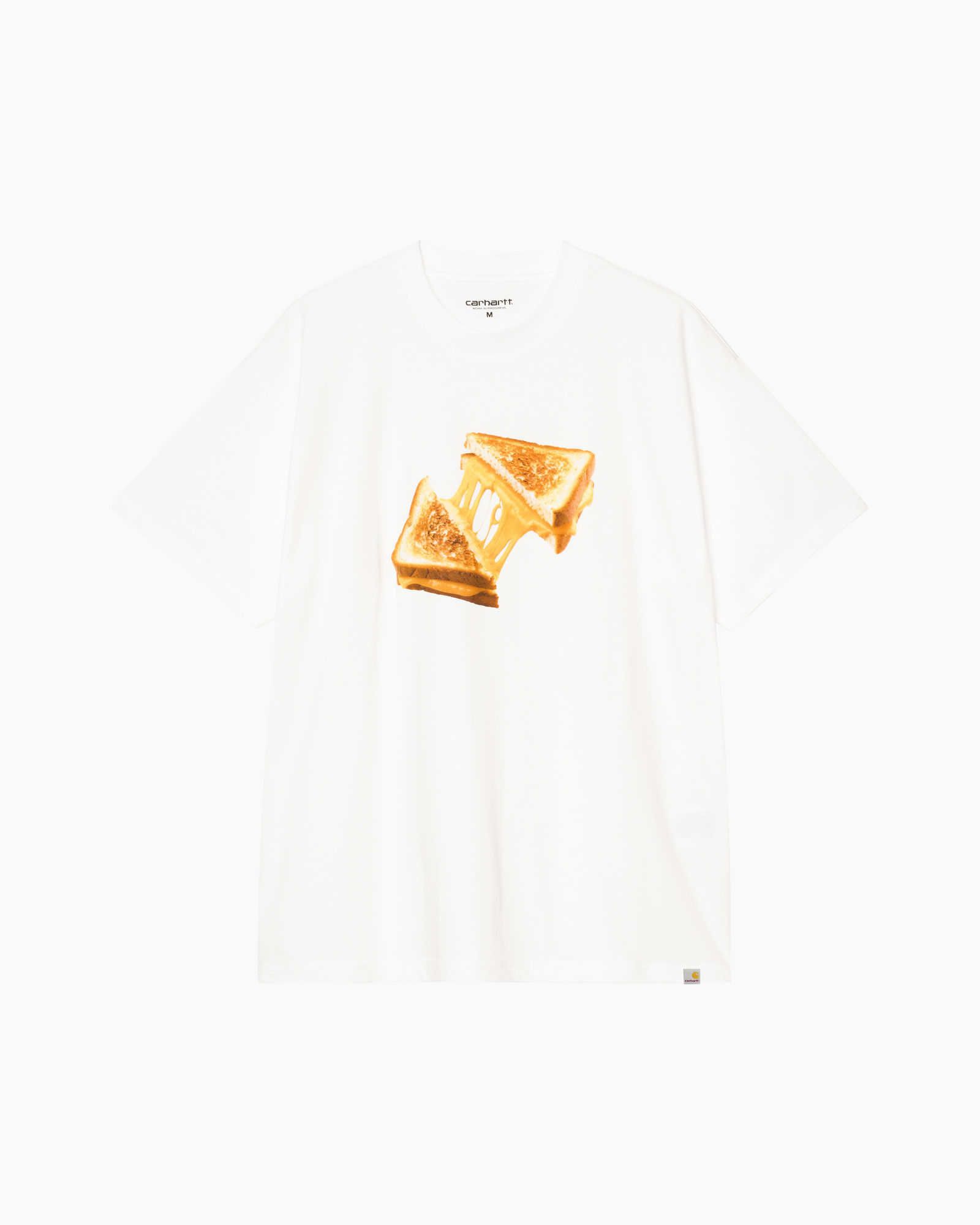 tshirt, grafisch, korte mouwen, wit, toast