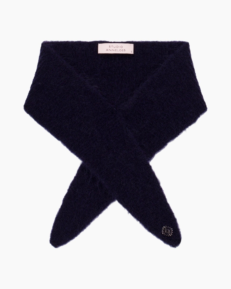 sjaal, marineblauw, gebreid, zacht, sjaalaccessoire