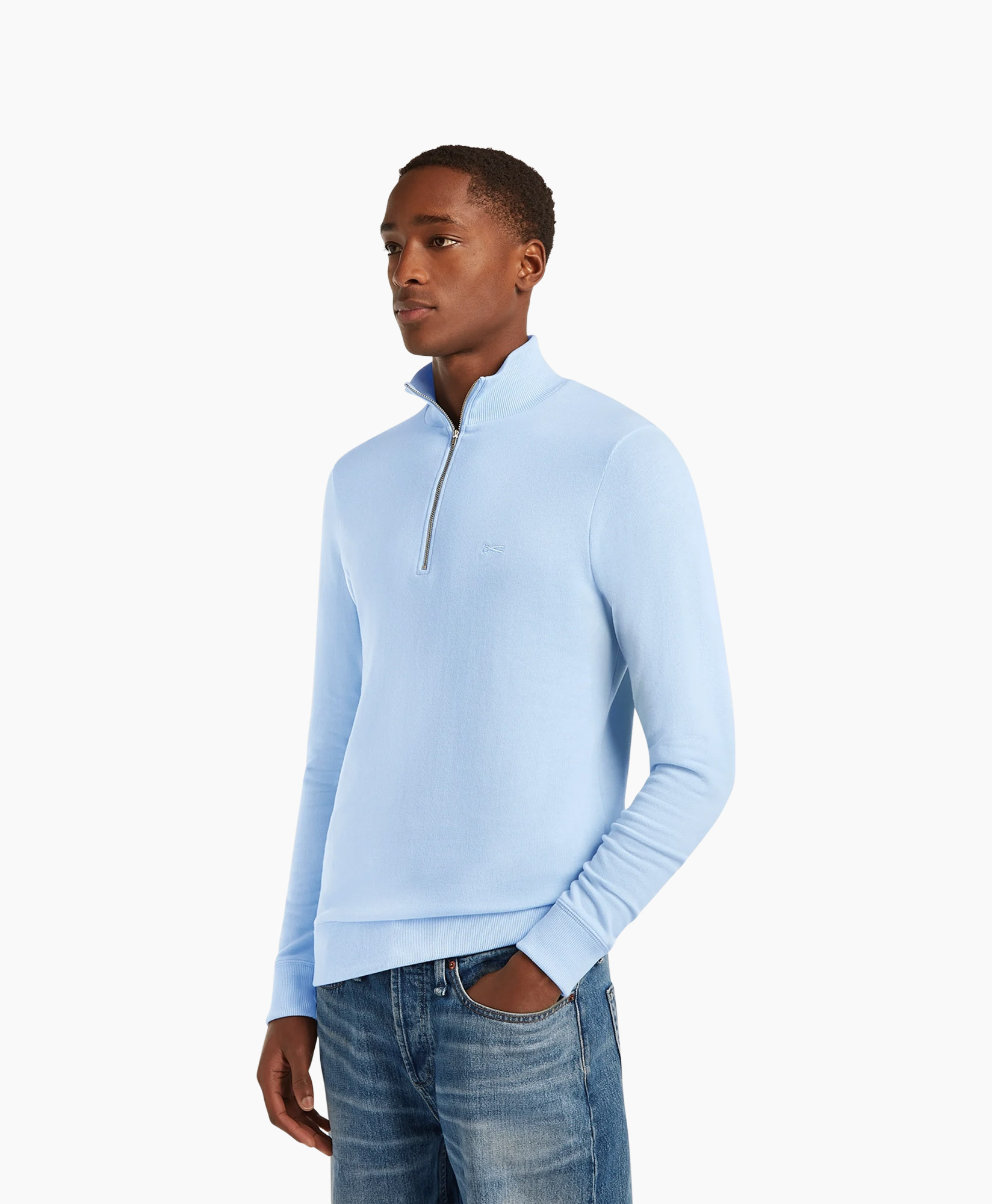 Pullover Roger Half Zip Cmj Blauw
