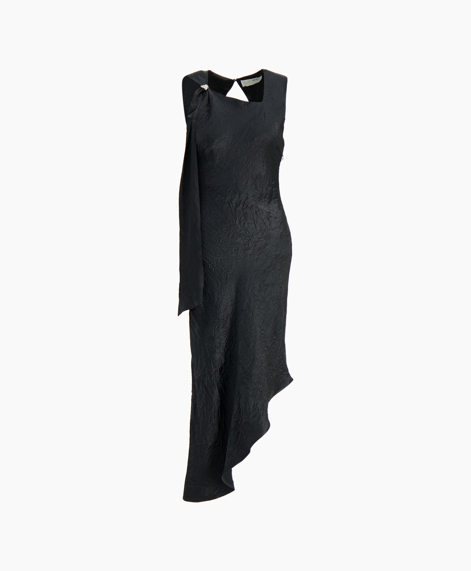 Jurk Elise Sl Midi Dress Zwart