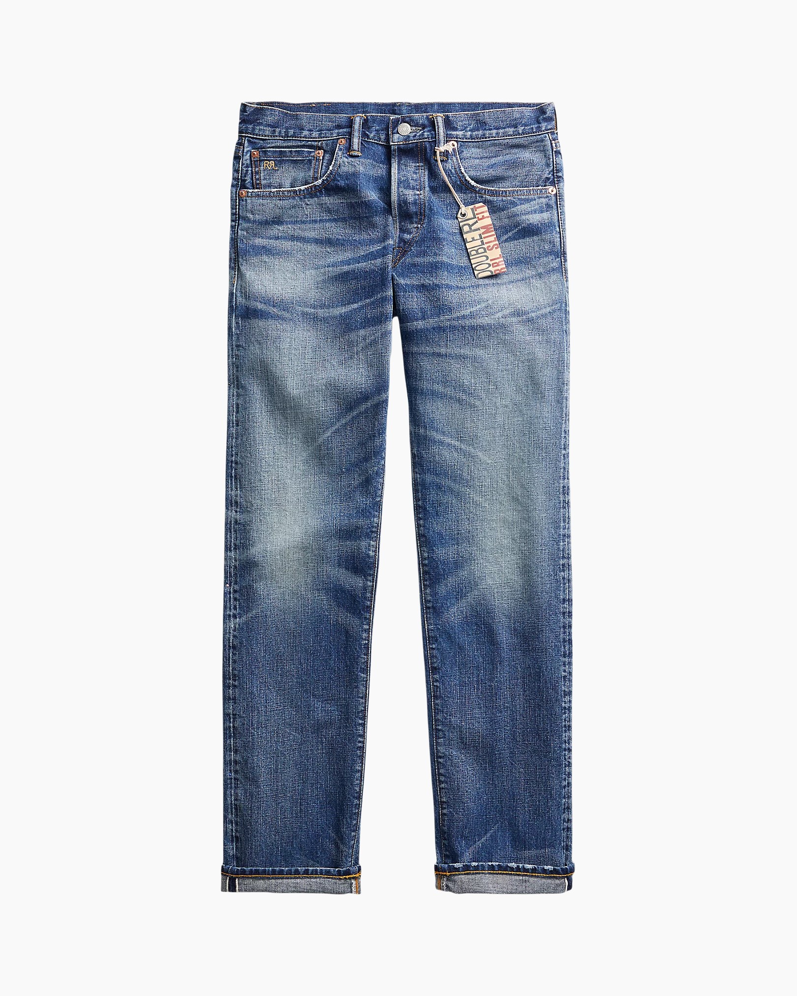spijkerbroek, denim, blauw, versleten, zakken