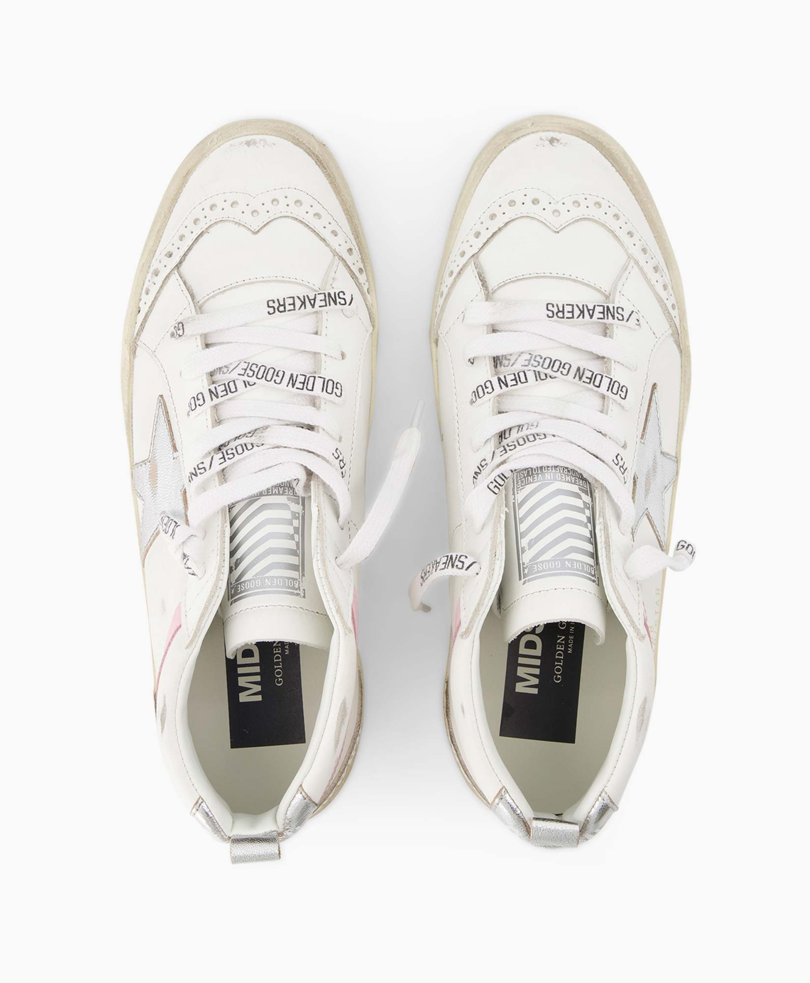 Golden Goose Sneaker Mid Star Leather Upper And Wa Wit