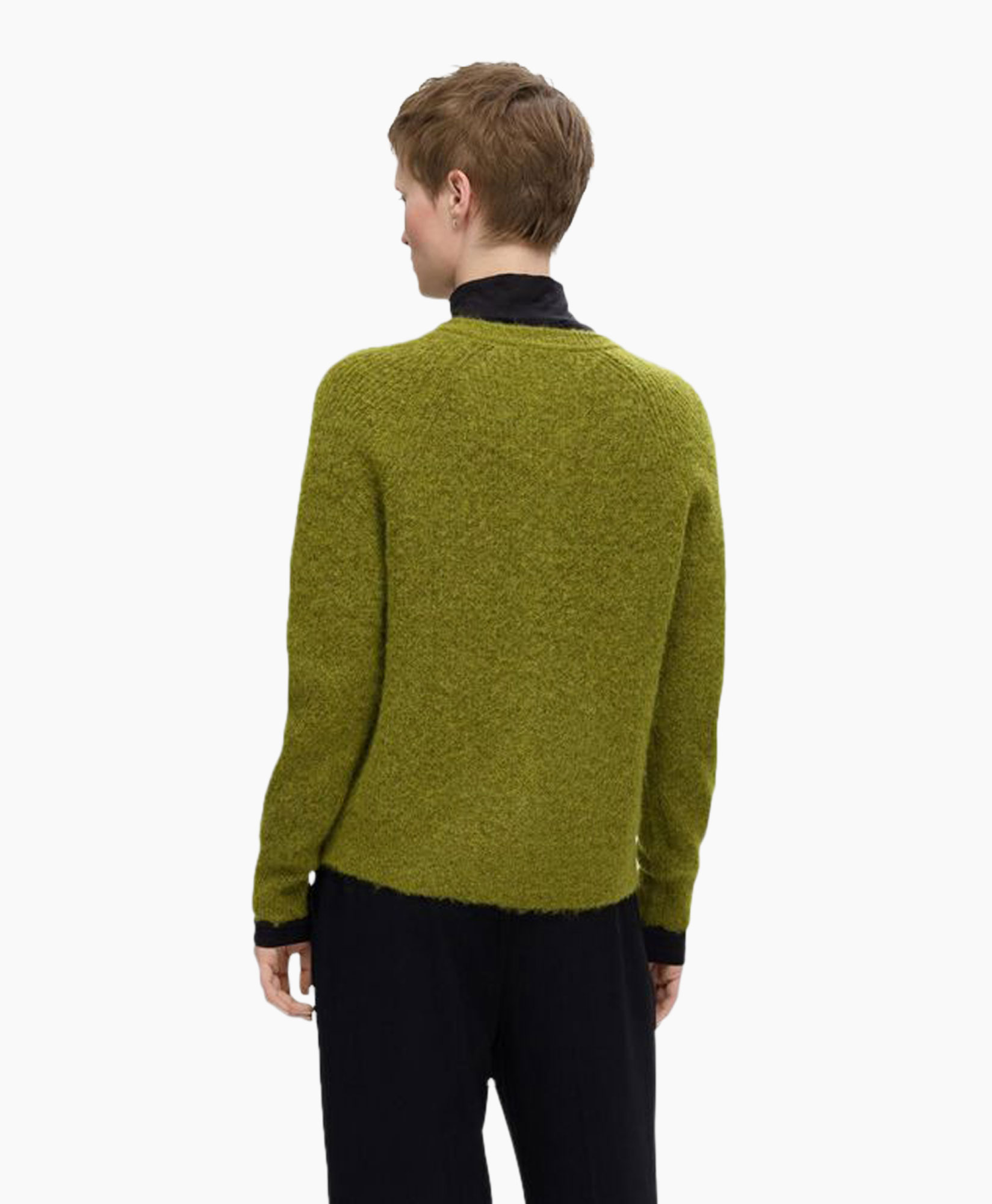 Vest Sia Ras Ls Knit Pocket Cardigan midden groen