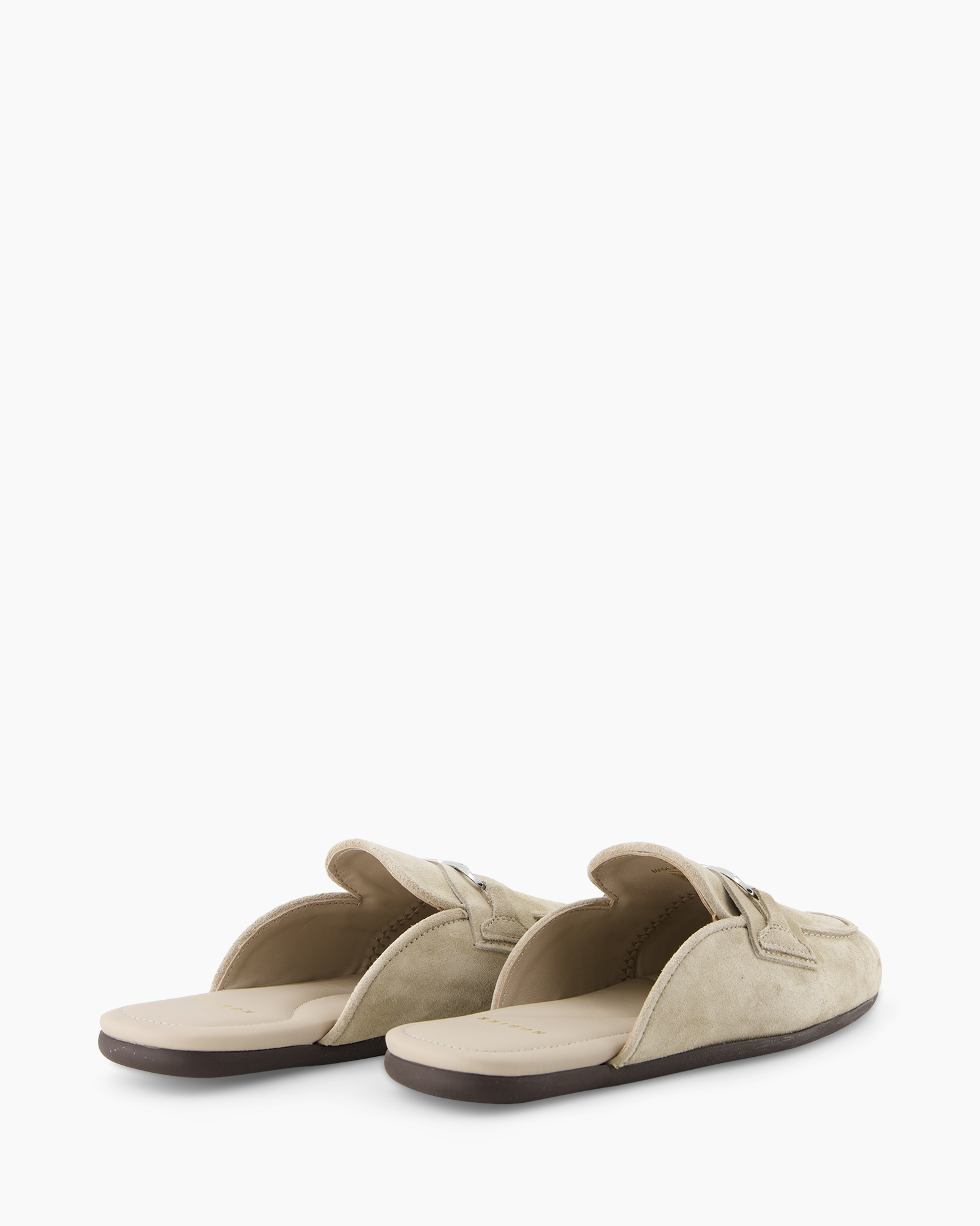 pastelsandalen, mules, suede, beige, slippers