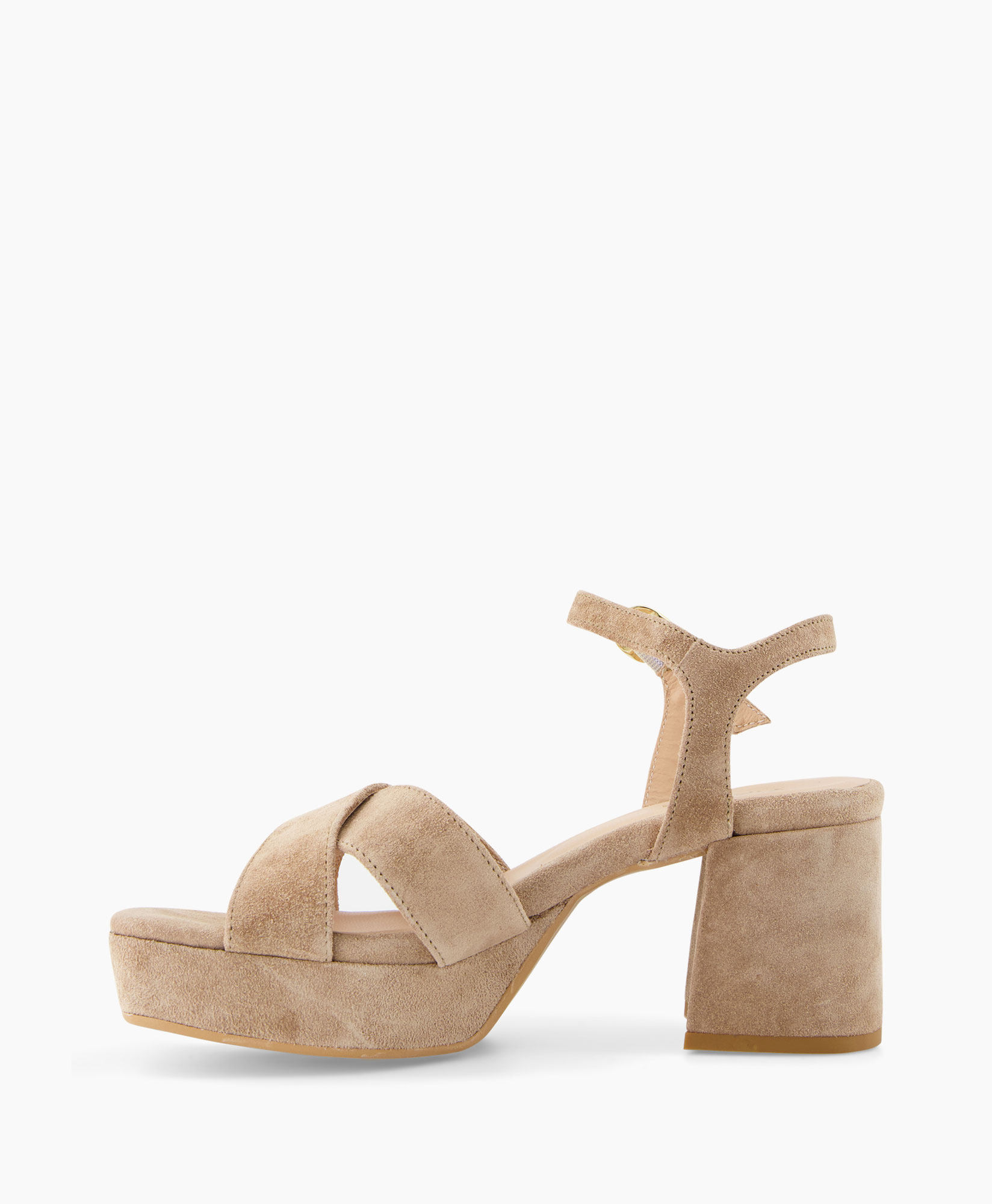 Via Vai Sandaal Met Hak Cassia Beige