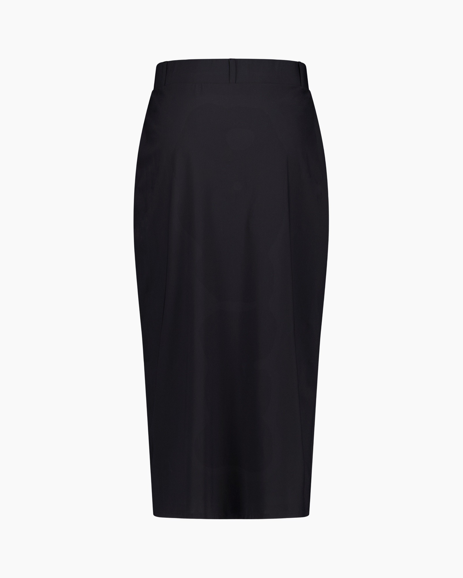 rok, potloodrok, zwart, middellang, effen kleur