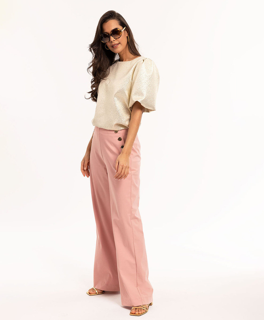 Studio Anneloes Broek Emy Bonded Trousers Pink