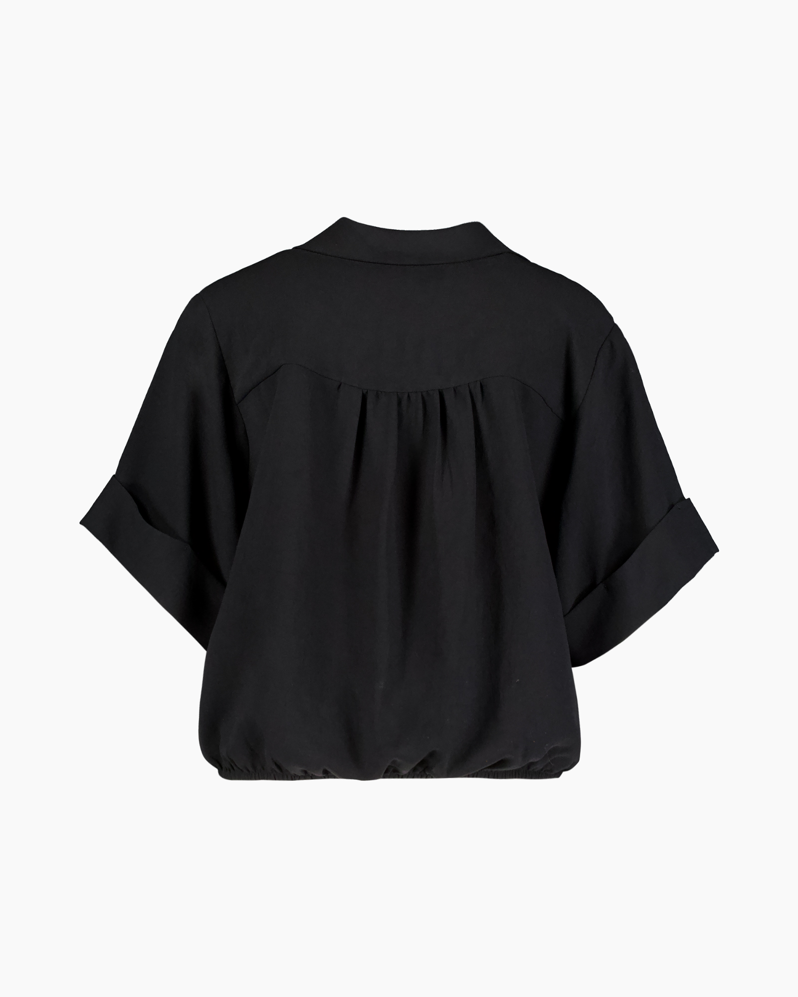 hemd, zwart, knopenshirt, zak, korte mouwen