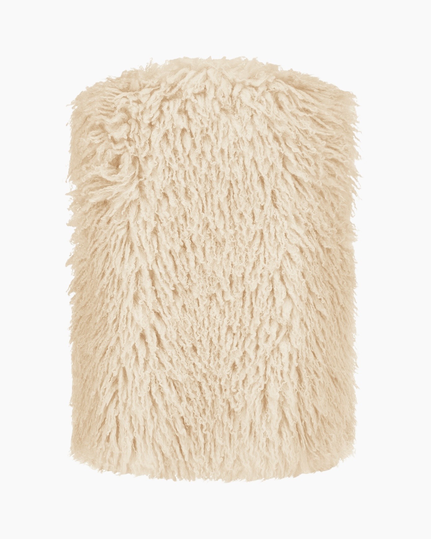 faux fur, vest, beige, sleepveless, textured
