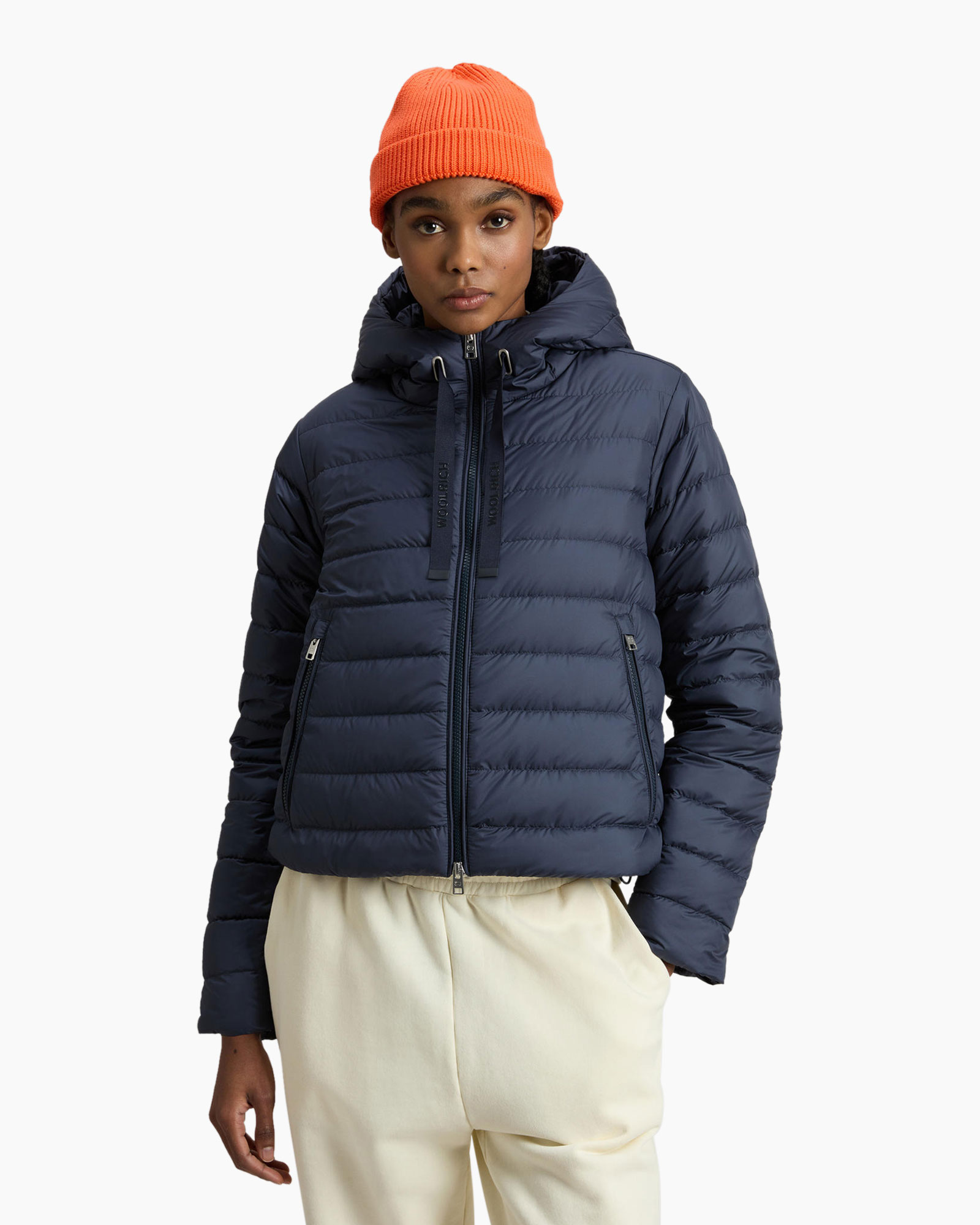 Jack Quilted Hooded  Blauw