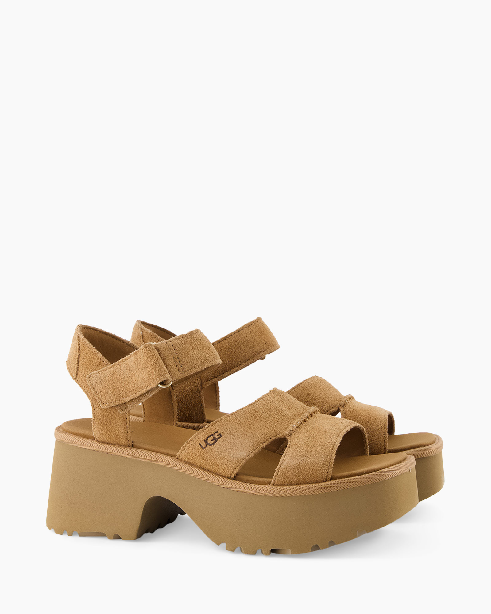Sandaal Met Hak W New Heights Ankle Strap Camel