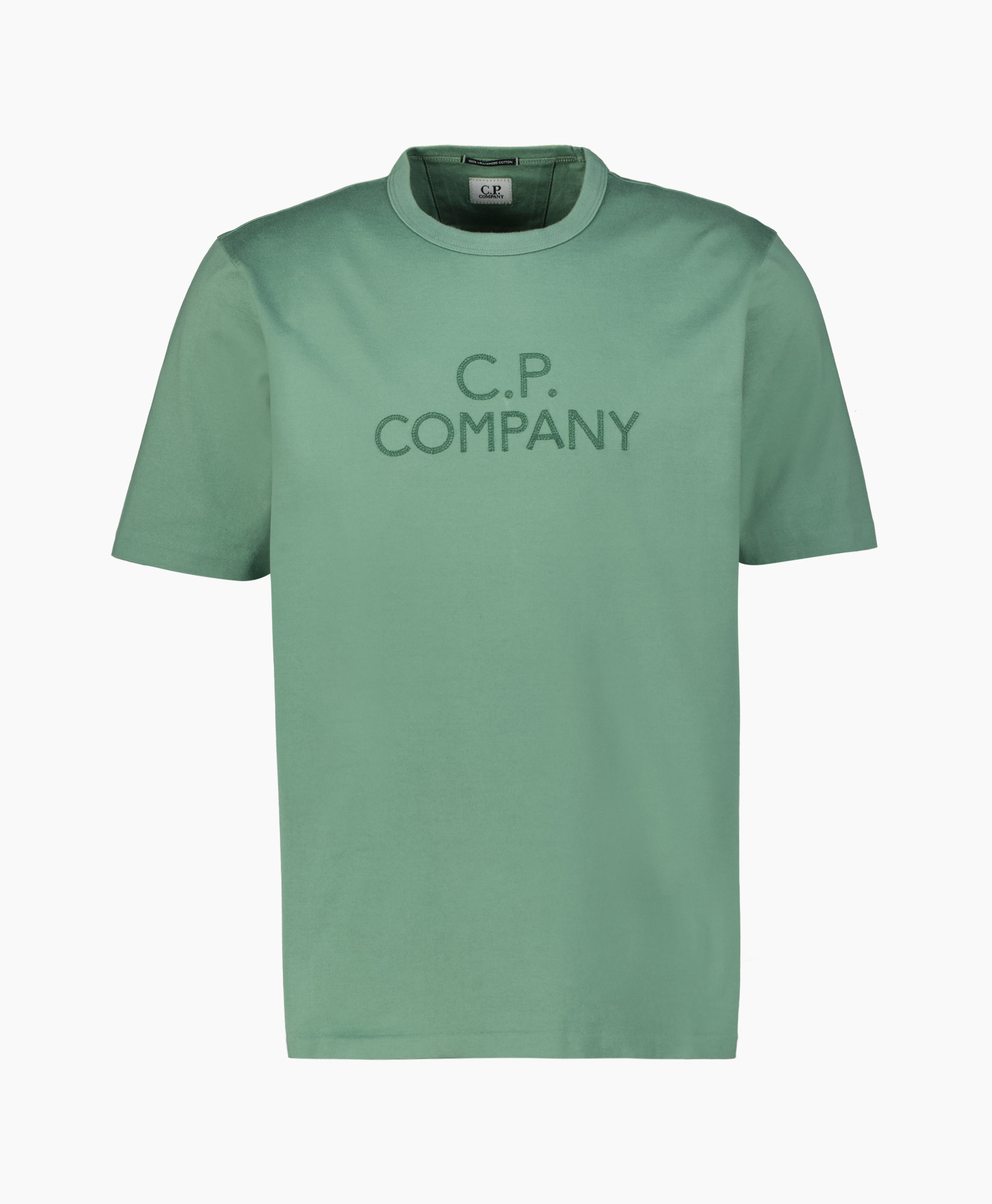 T-shirt Mercerized Jersey Twisted Logo licht groen
