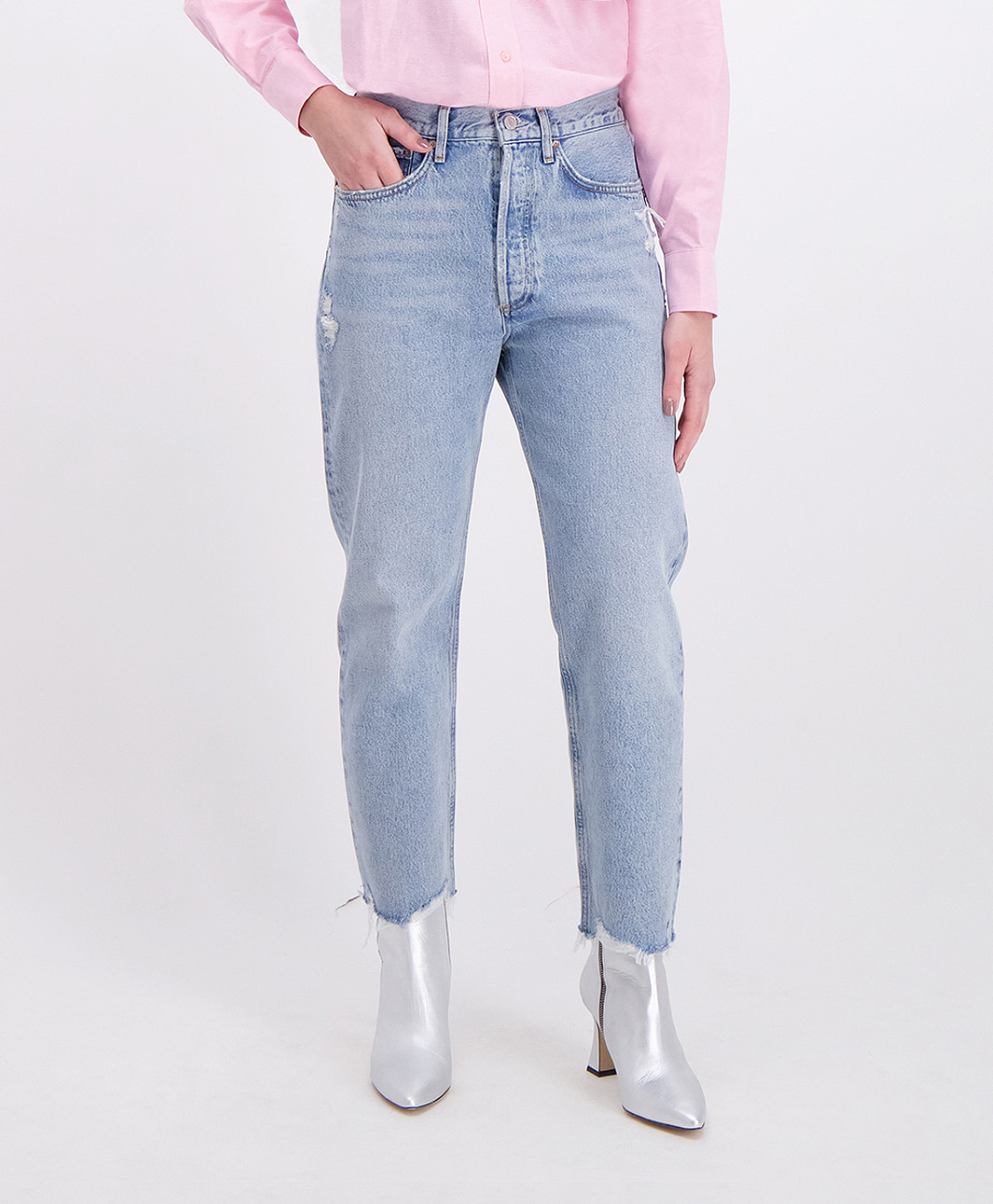 Jeans 90's Crop Pant Blauw