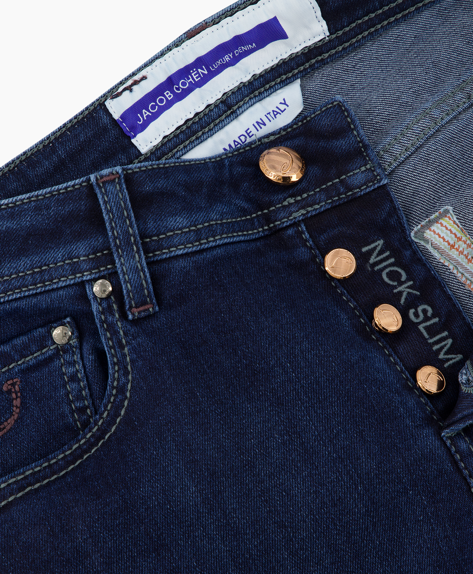 Jacob Cohen Jeans 5-pocket Nick Slim Donker Blauw